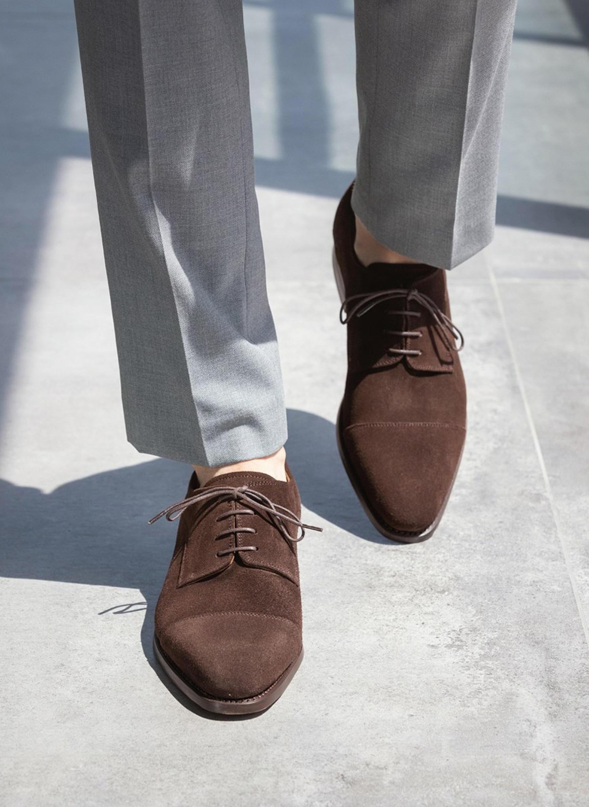 Derby daim elvis FINSBURY Marron