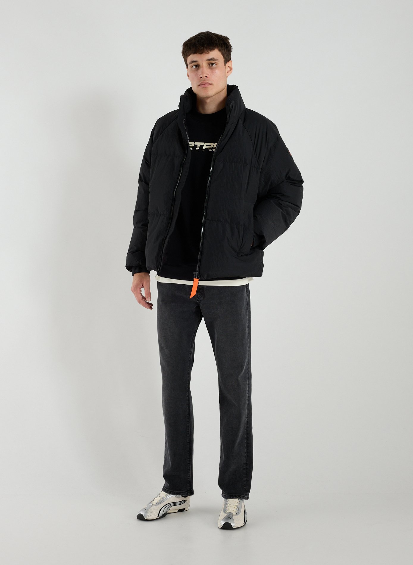 Doudoune droite col montant GERTRUDE ET GASTON Noir