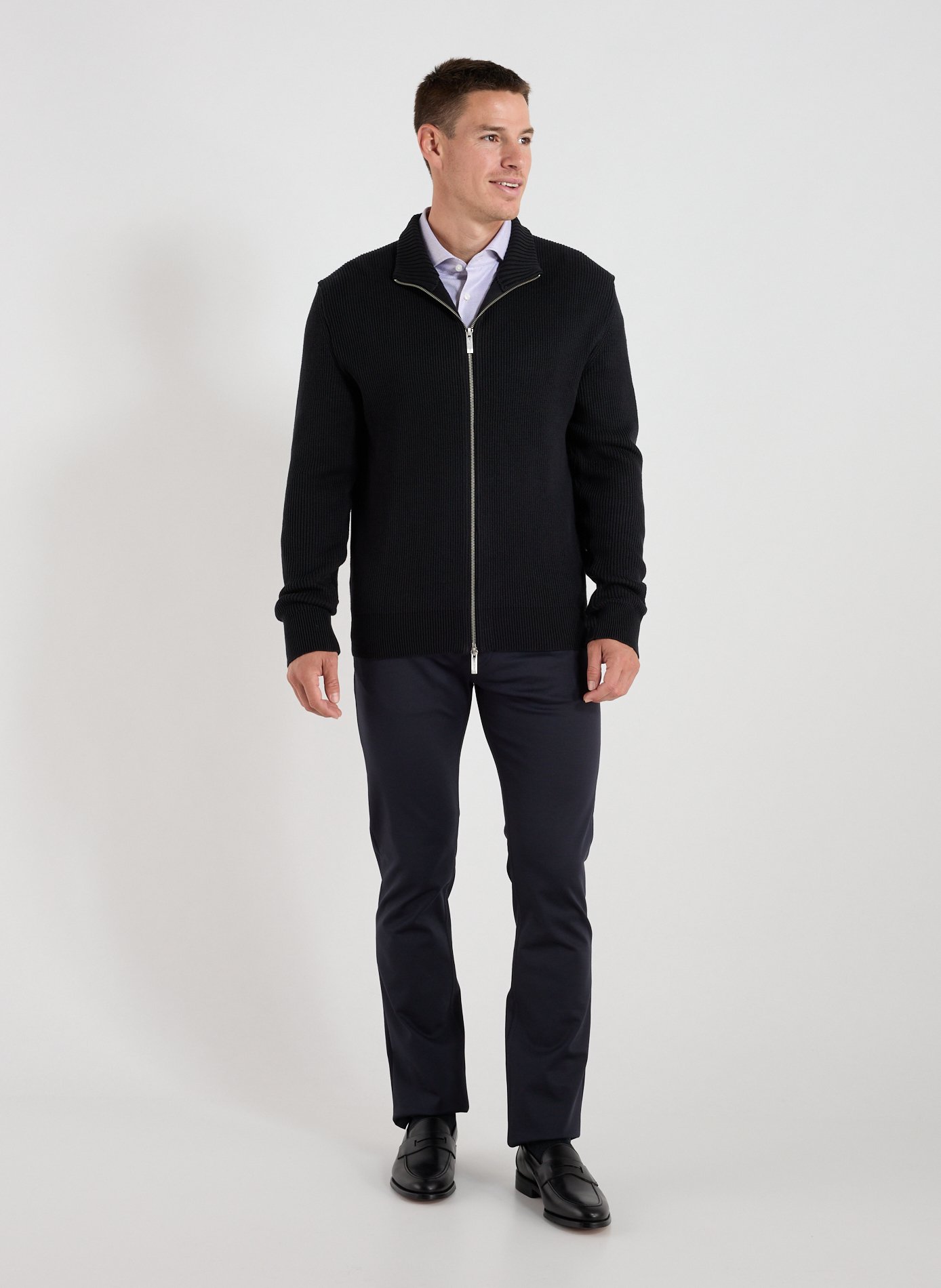 Cotton blend jacket STRELLSON Black