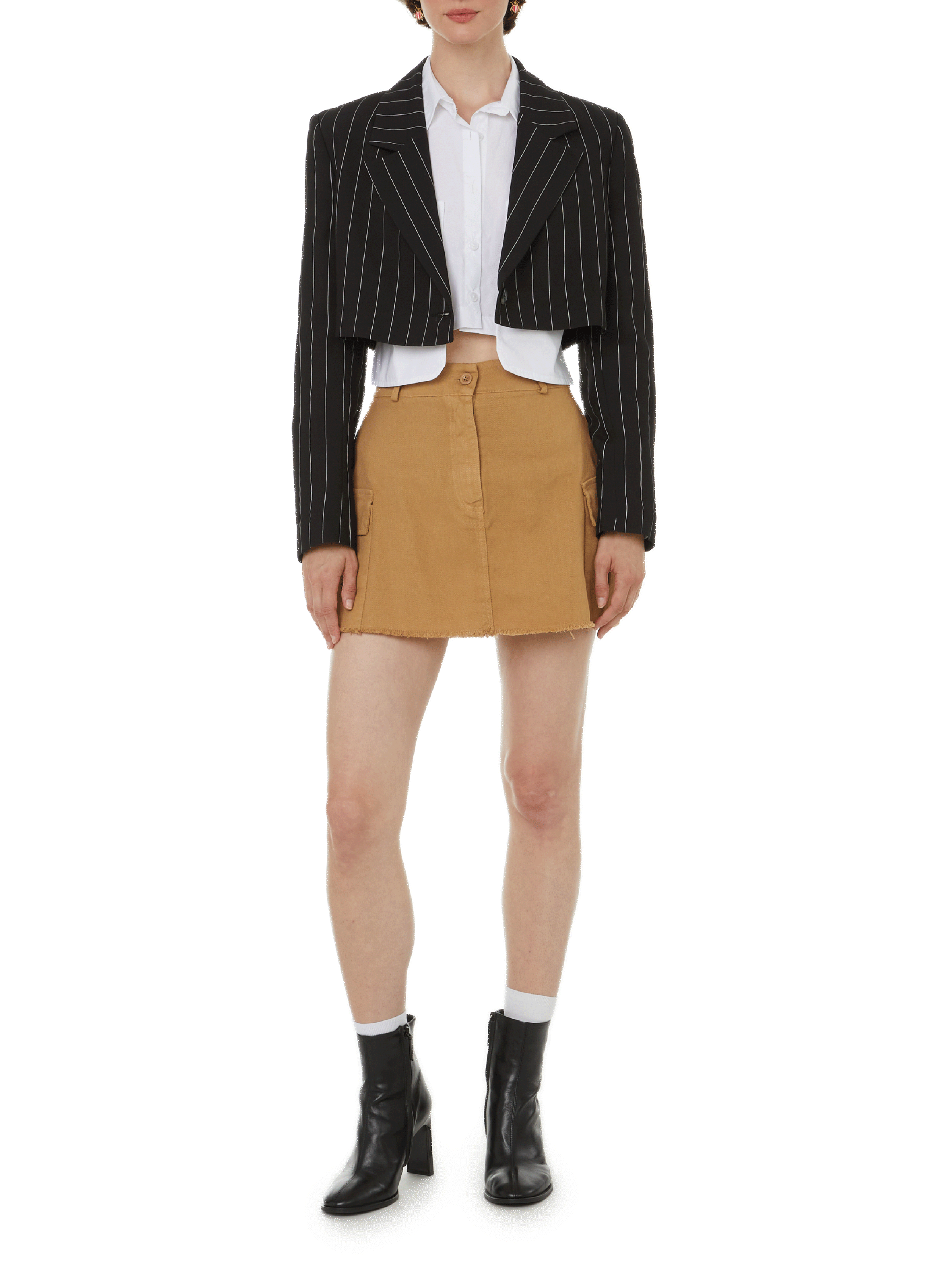 THE SOCIAL SUNDAY Striped blazer  Black