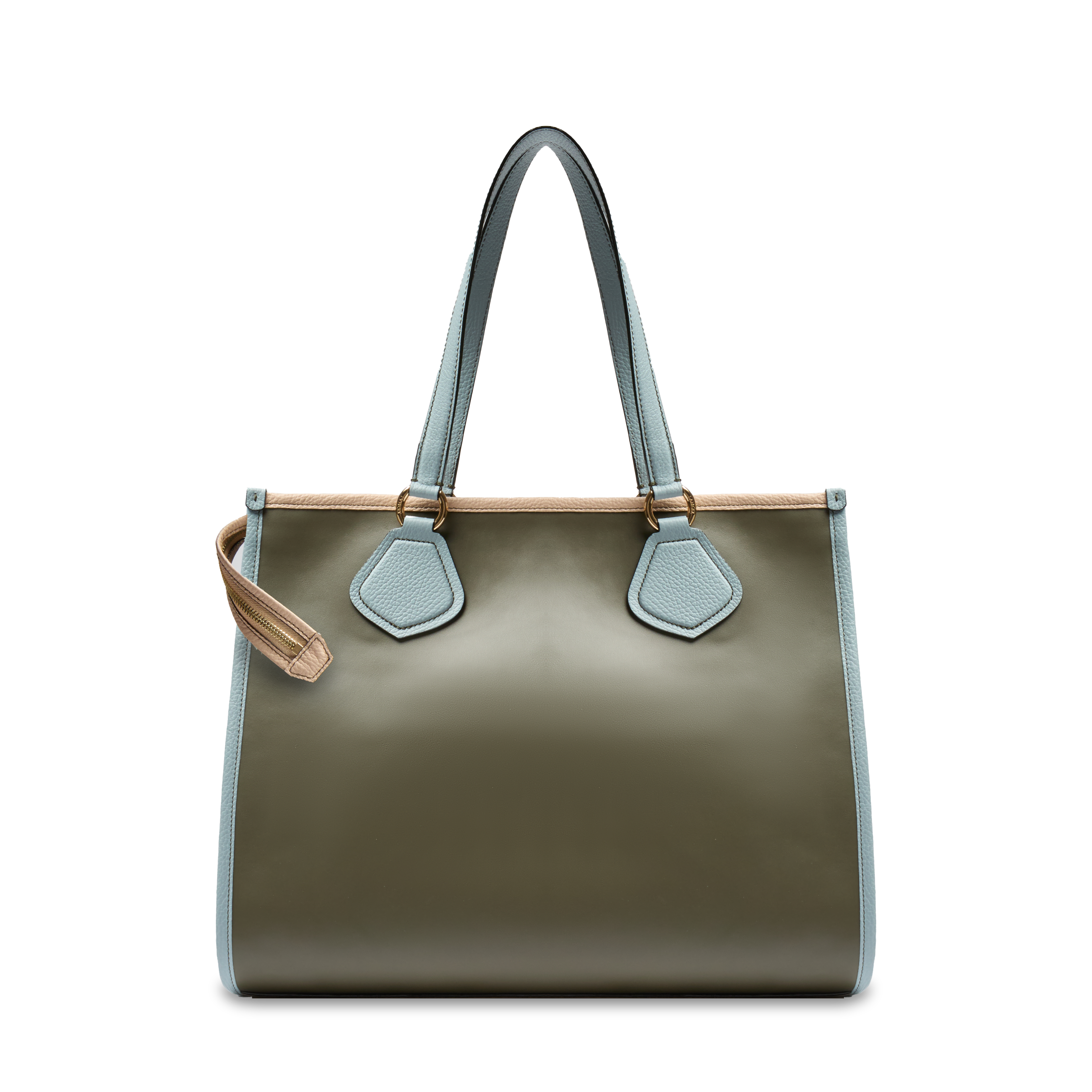 Sac cabas zippé l lancel tote en cuir LANCEL Vert