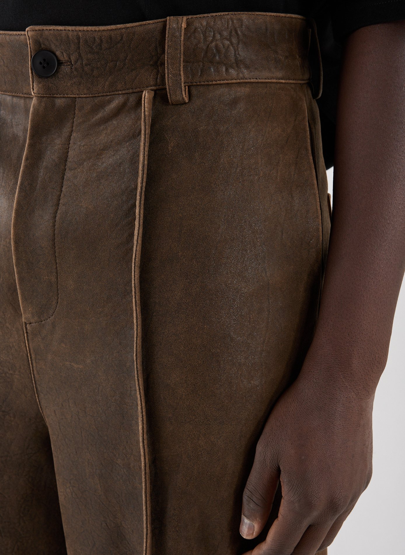 Slim-fit stretch cotton chinos SEAN SUEN Brown