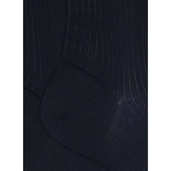 Dore Dore Chaussettes Côtelées En Coton In Blue
