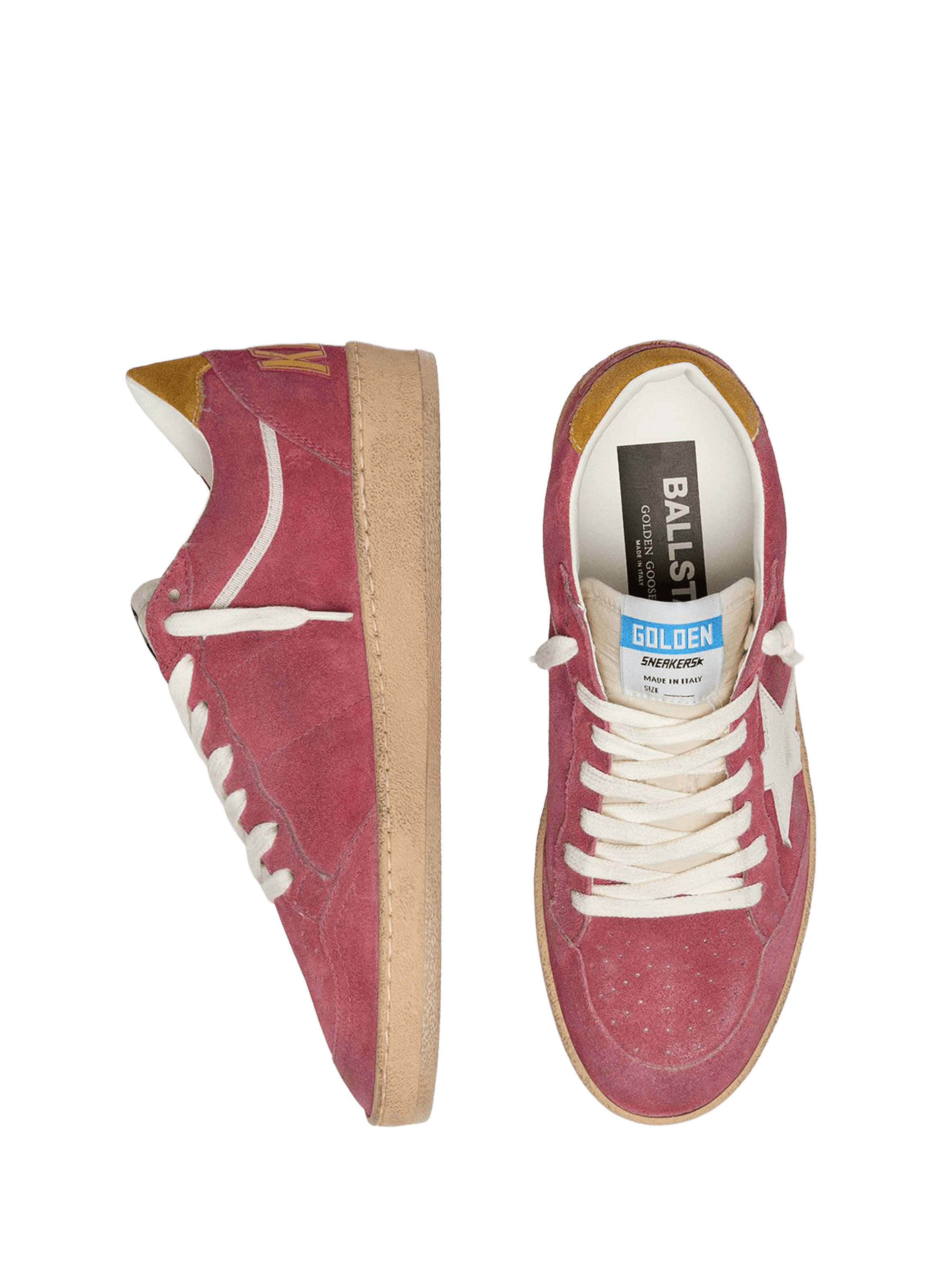 Sneakers Ball Star in cow leather GOLDEN GOOSE Red