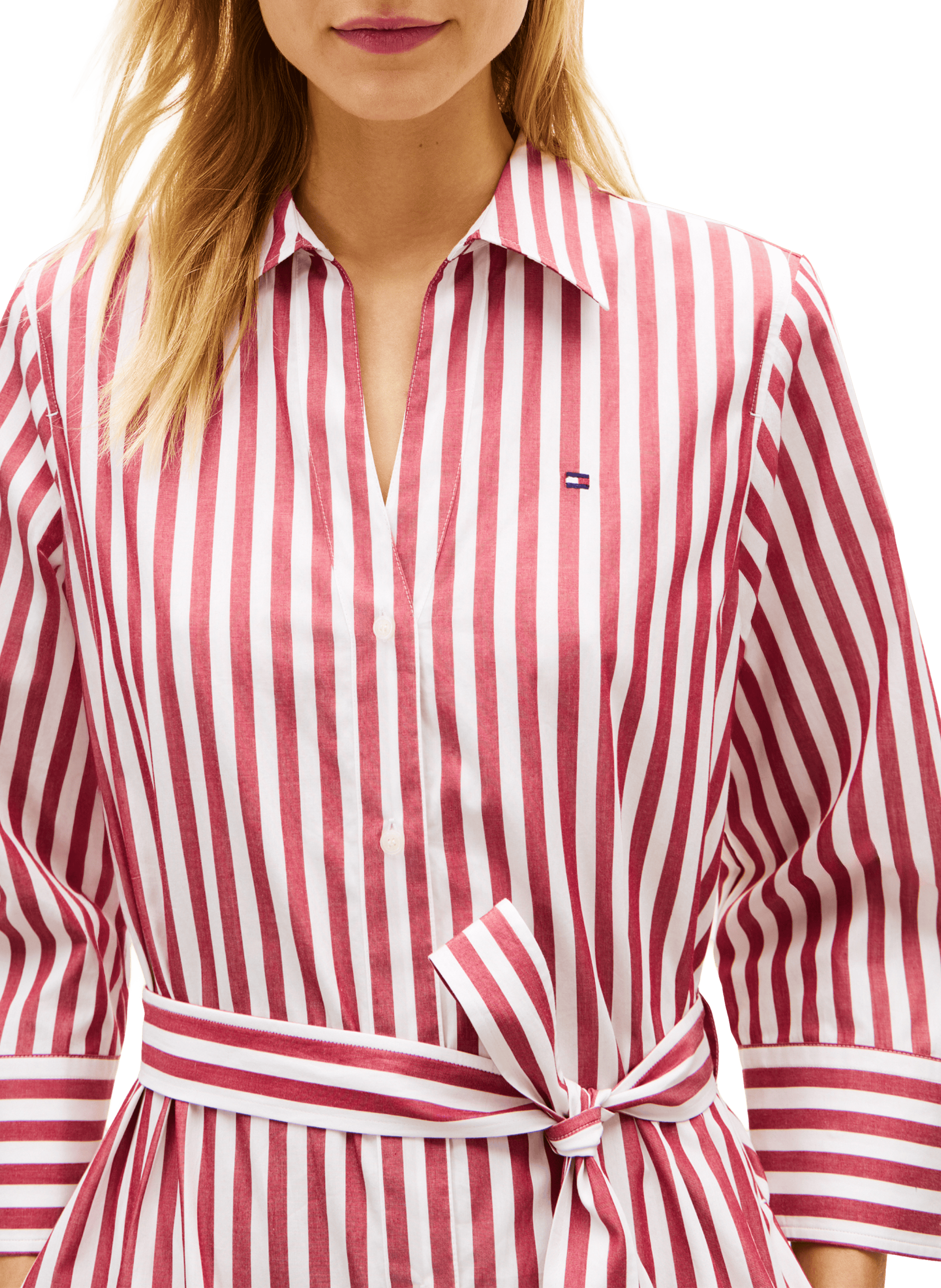 Striped cotton midi dress  TOMMY HILFIGER Multicolour