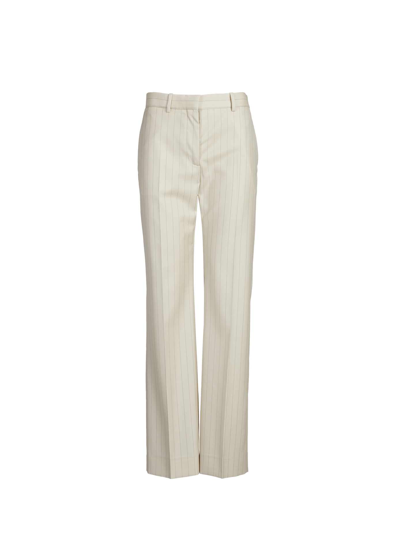 Pantalon droit à rayures en laine ACNE STUDIOS Blanc