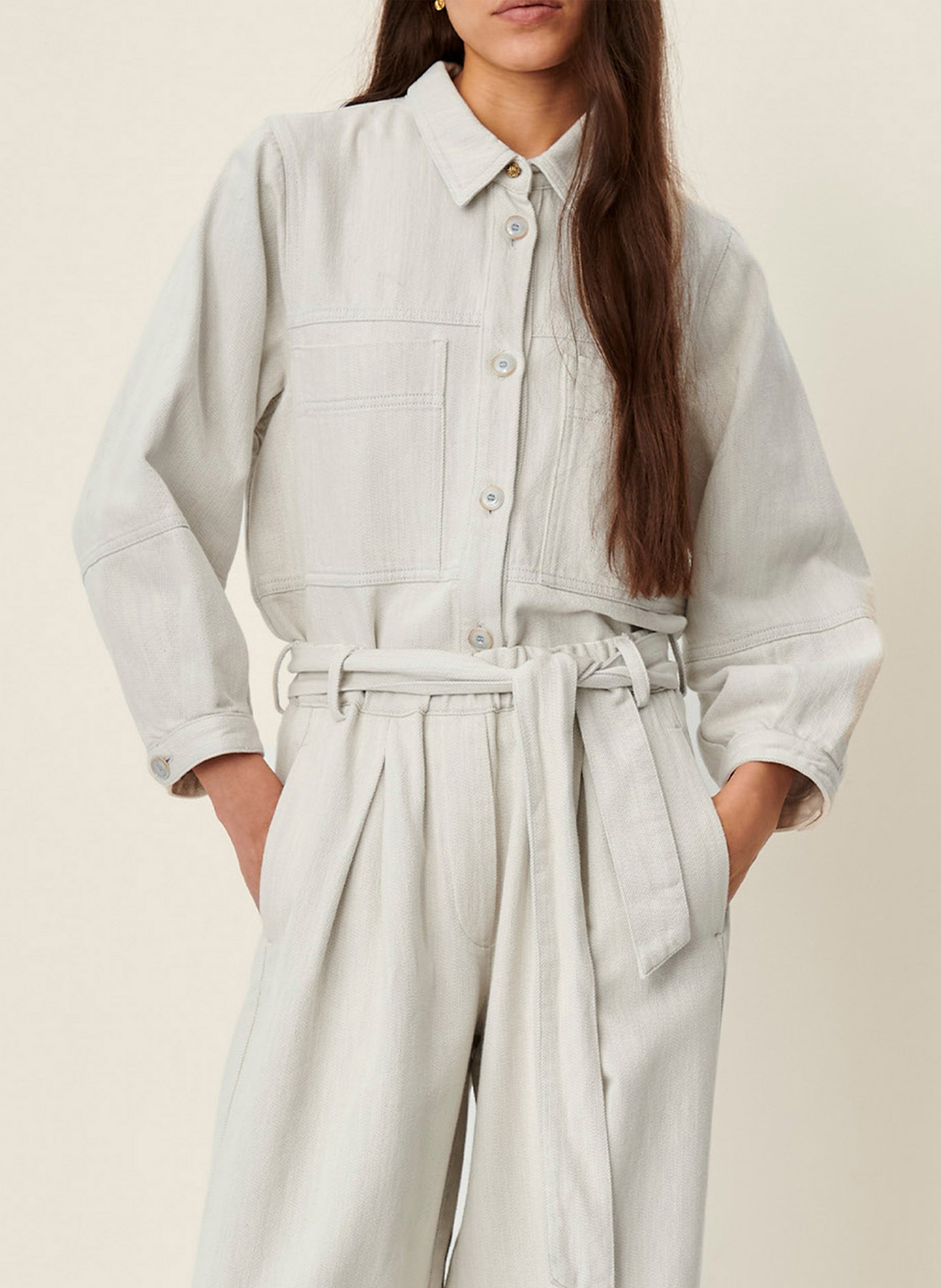 Veste col classique en jean leone SESSUN Bleu