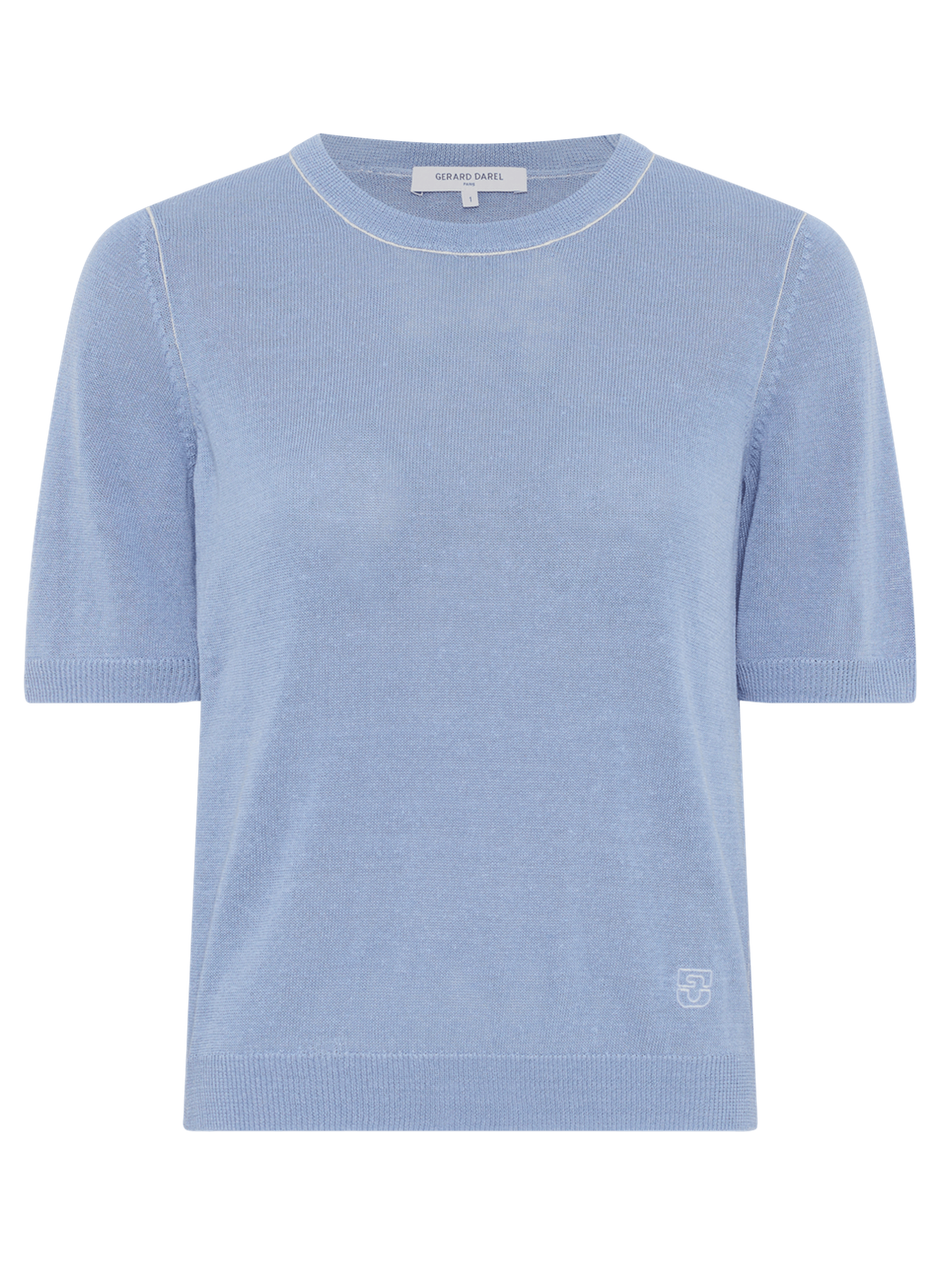 Pull à col rond en lin mélangé - loumia GERARD DAREL Bleu