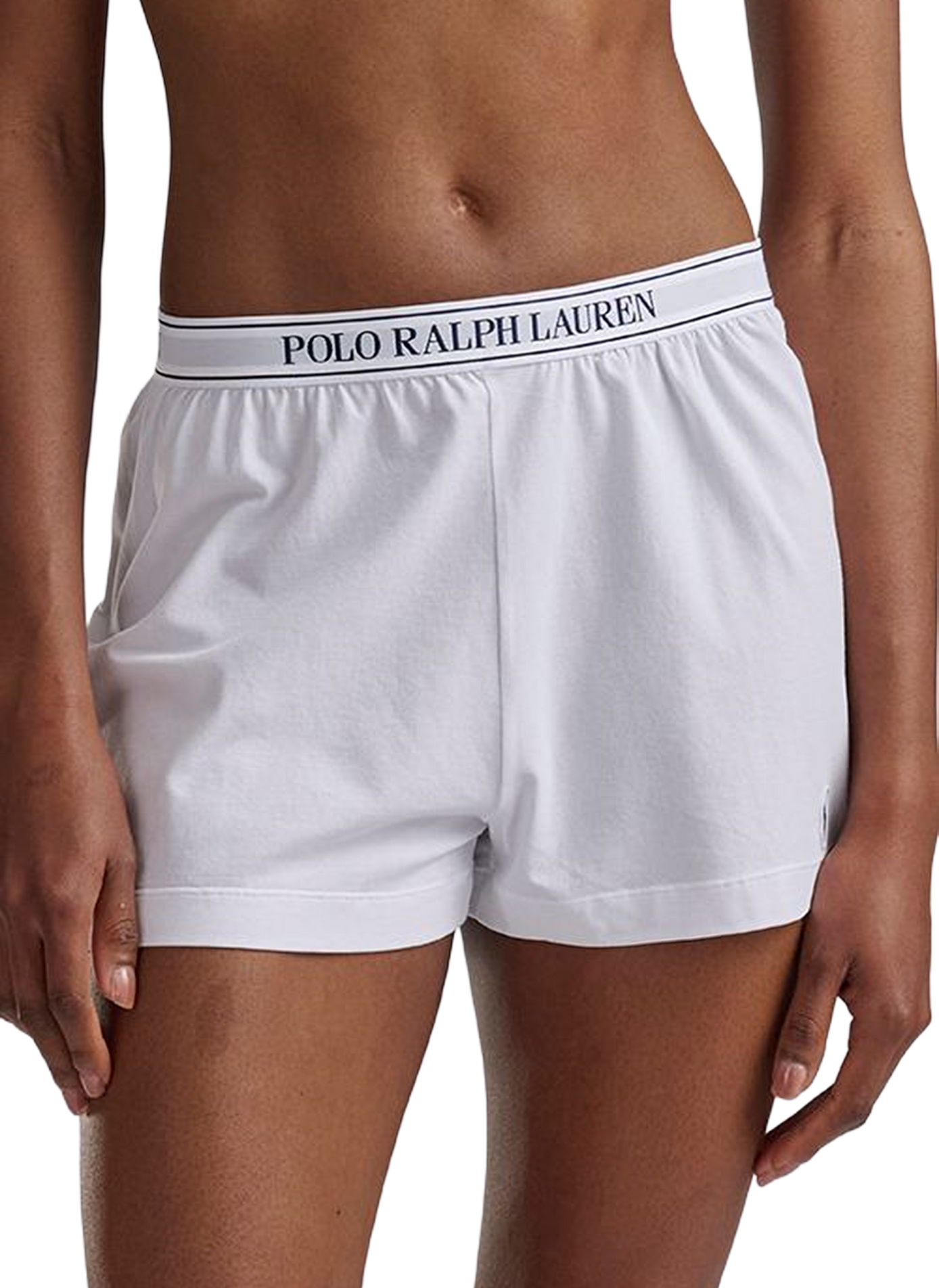 Short de pyjama à logo en coton mélangé POLO RALPH LAUREN Blanc