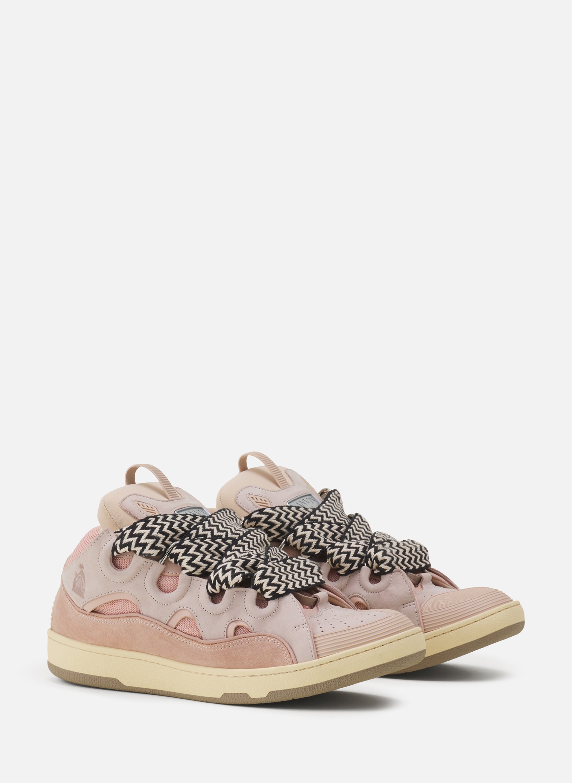 Sneakers curb en cuir LANVIN Rose
