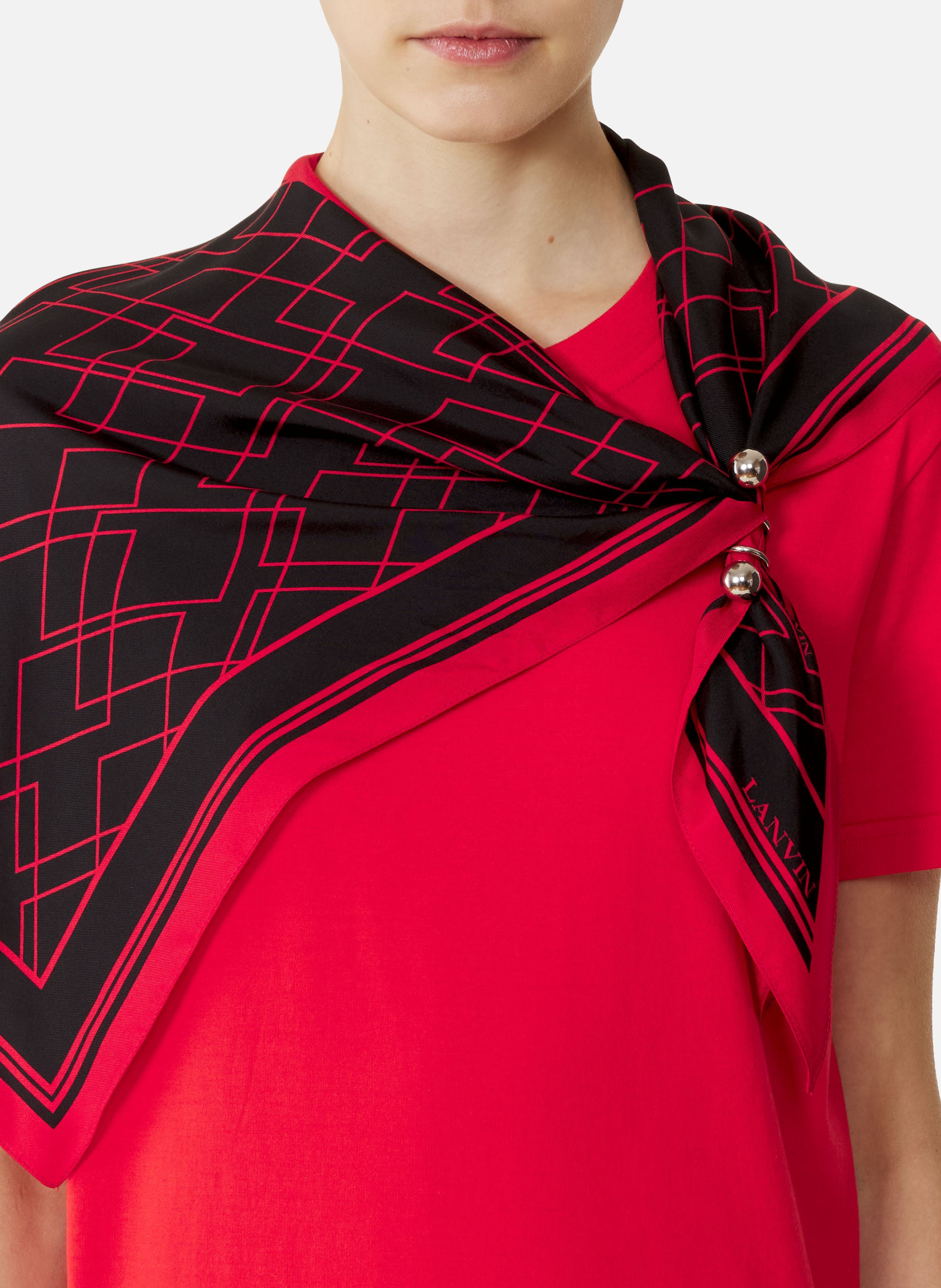 Top bijou motif diamant graphique LANVIN Noir