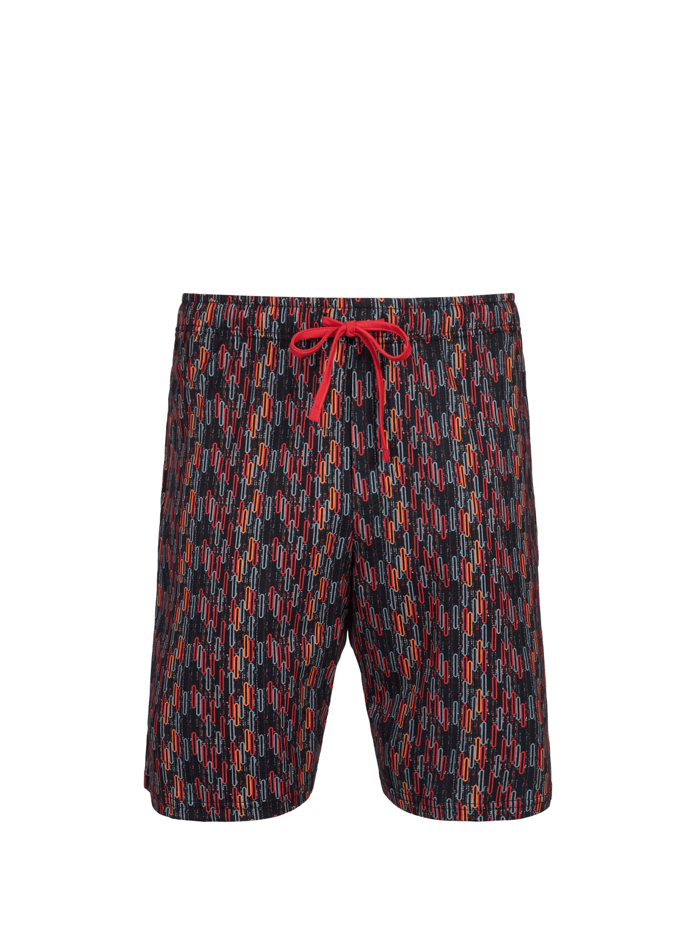 Short pajamas with geometric pattern in cotton HOM Multicolour