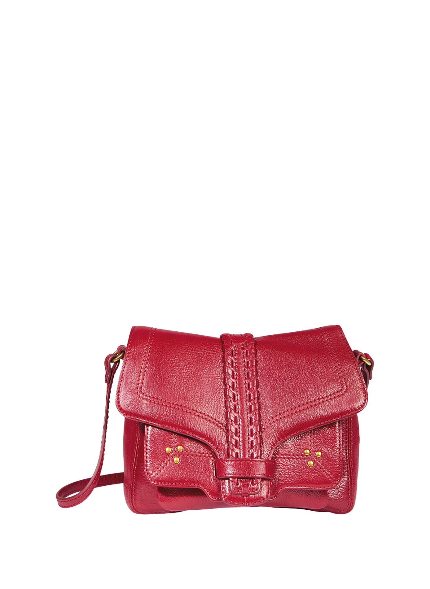Sac épaule grainé en coton JÉRÔME DREYFUSS Rouge