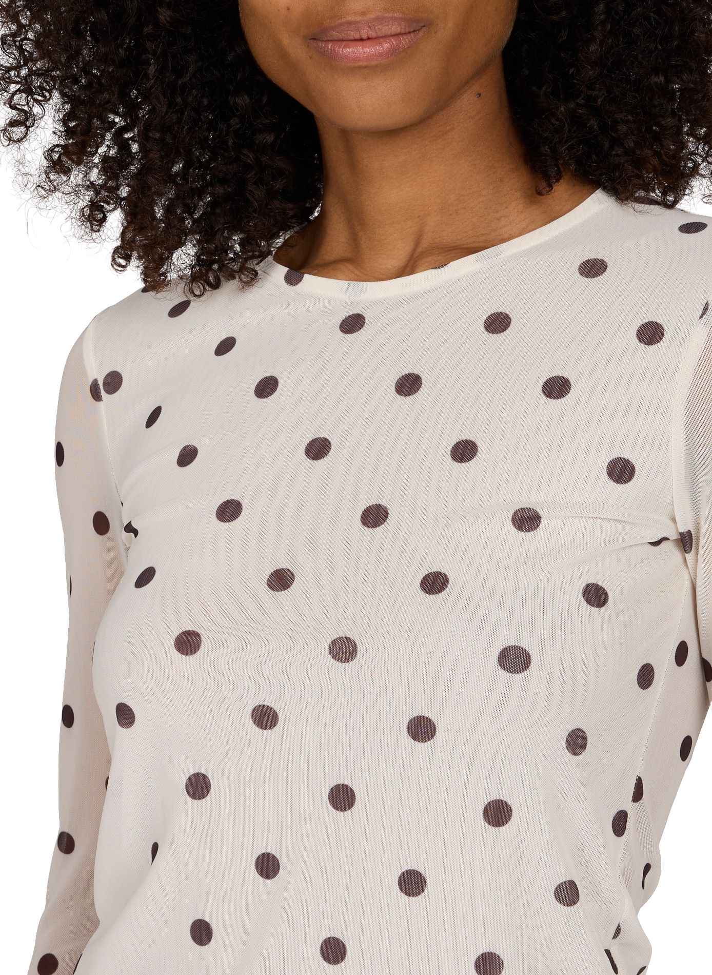 Top à pois manches longues BAUM UND PFERDGARTEN Beige
