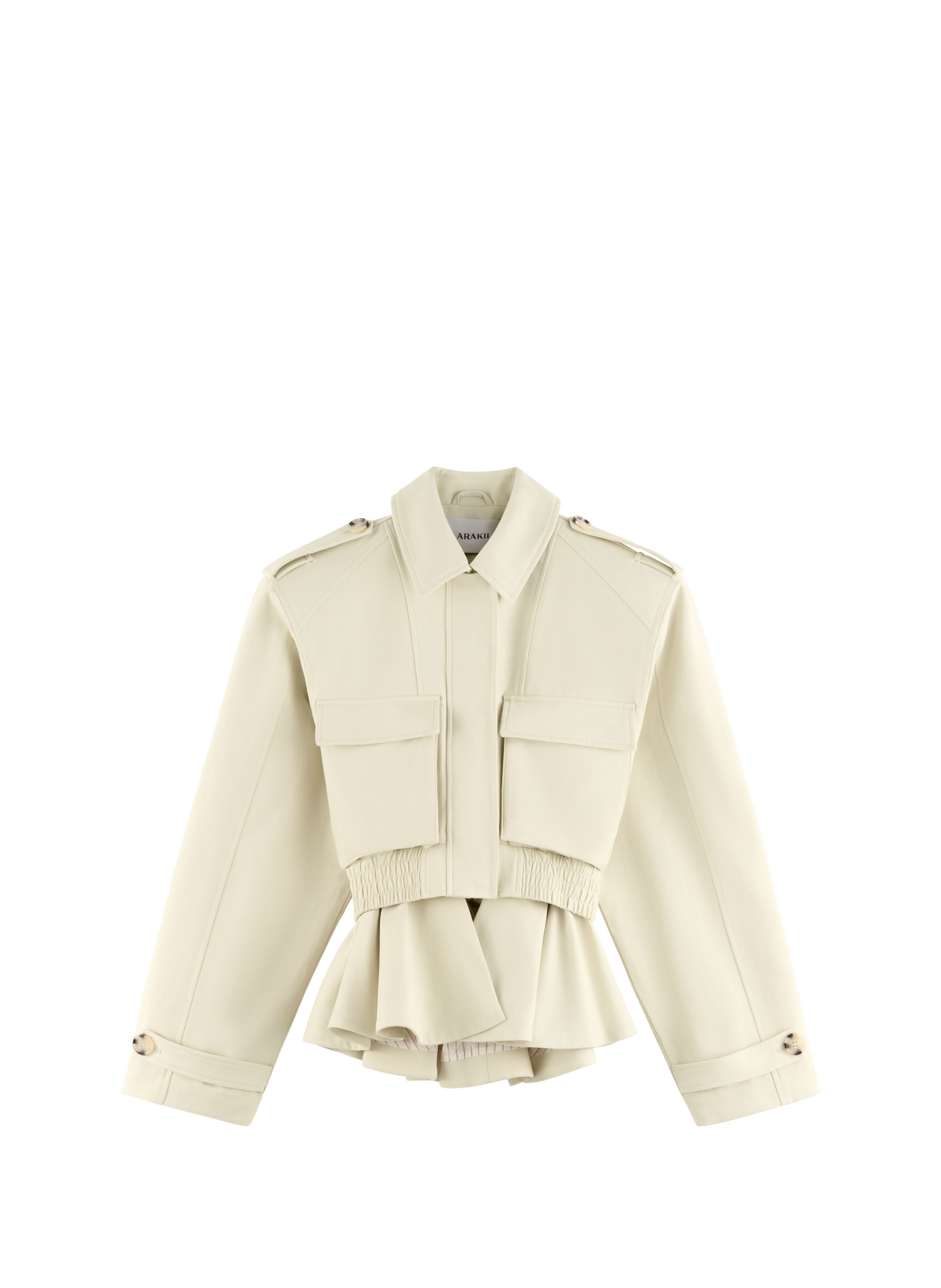 Kurze Jacke mit Volants ARAKII Beige