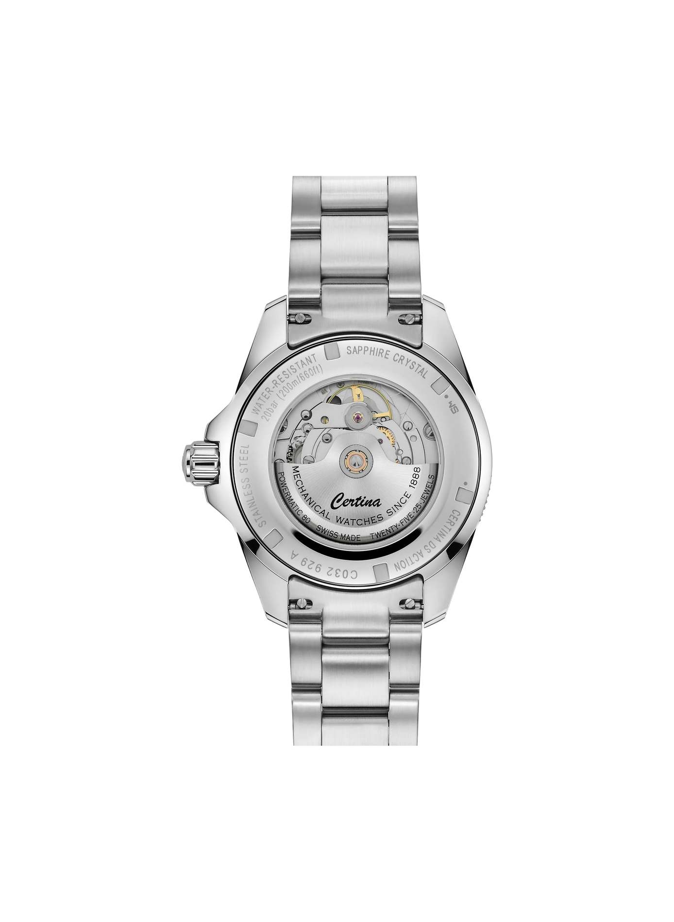 Montre automatique DS ACTION GMT en acier inoxydable CERTINA Bleu