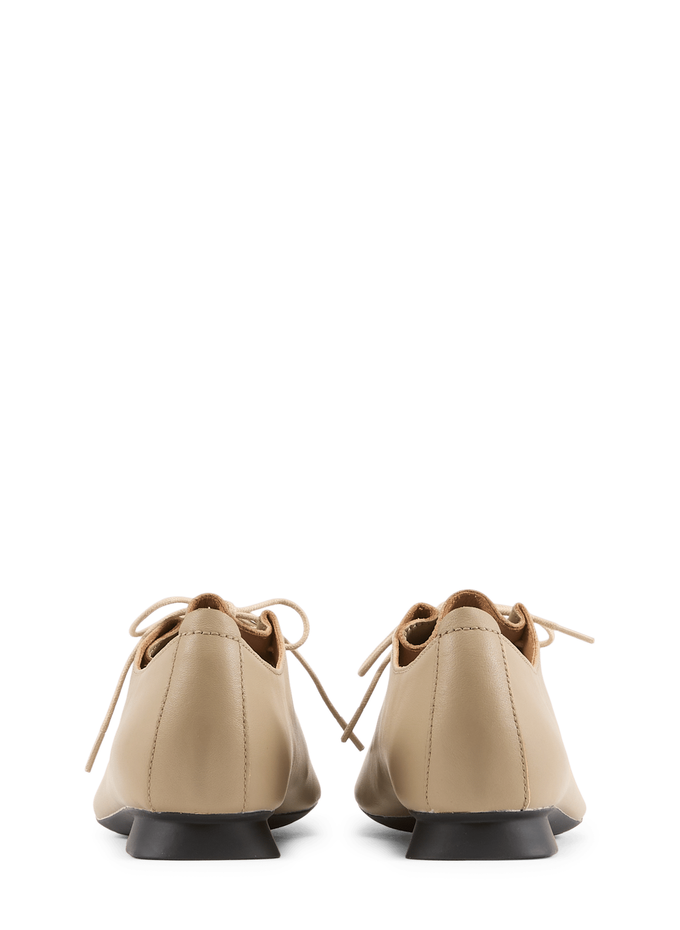 Leather lace-up derby shoes CAMPER Beige