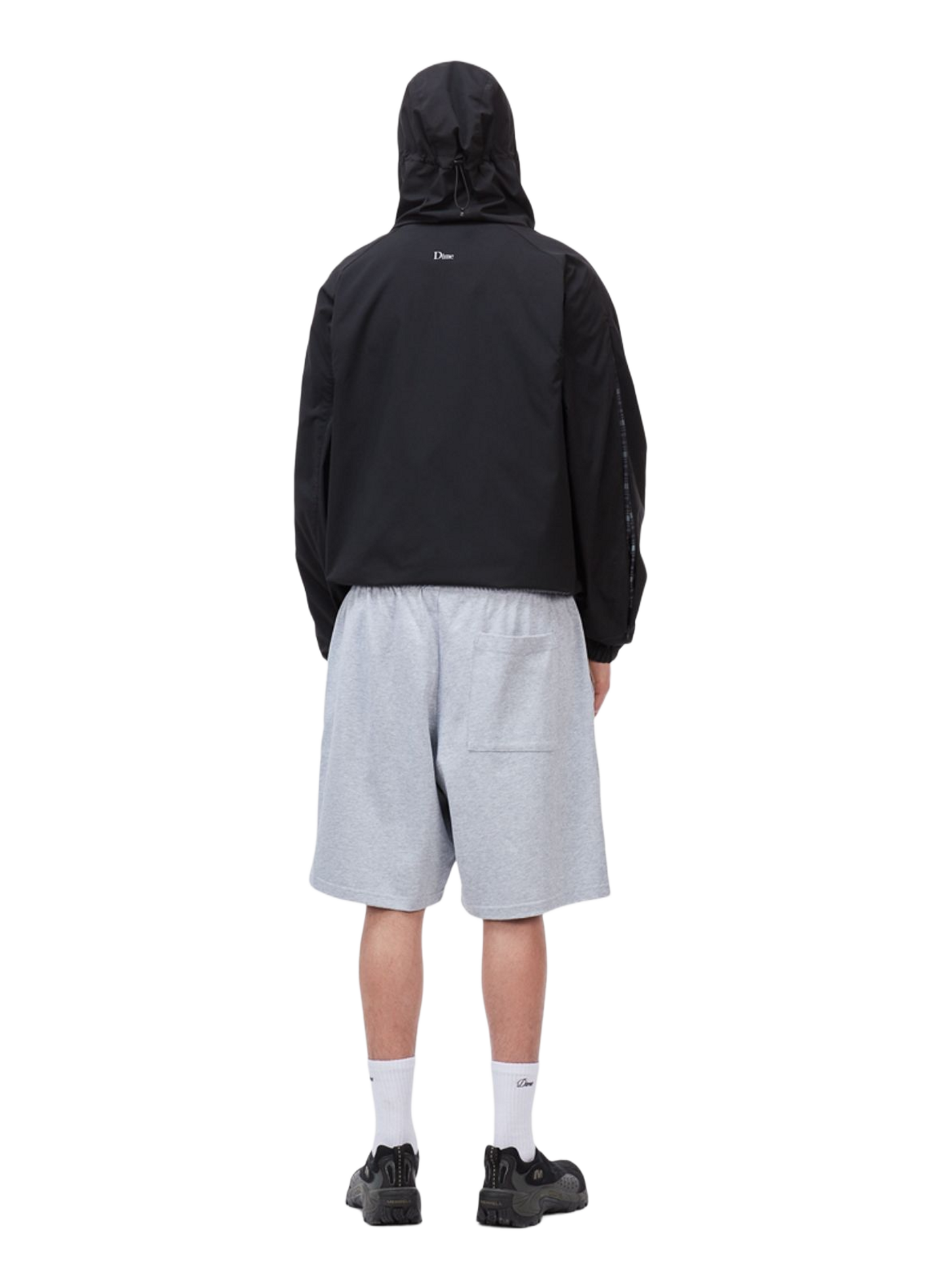 Hooded logo coat DIME Black