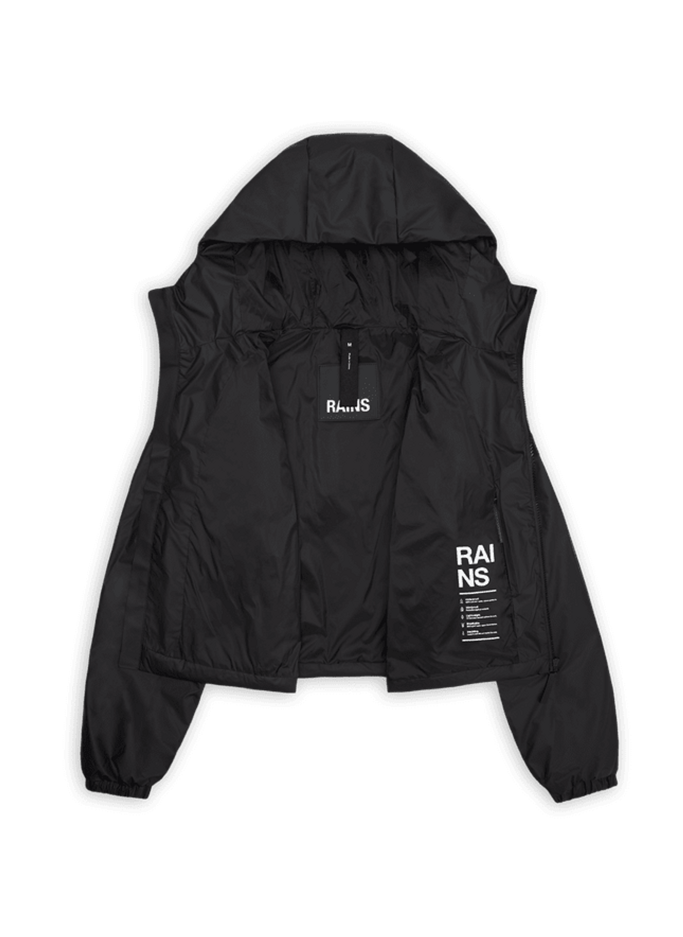 Blouson court Lohja à capuche RAINS Noir