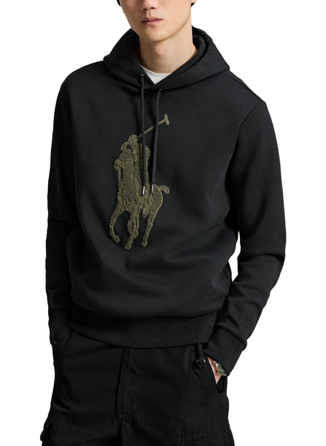 Bestickter Kapuzenpullover POLO RALPH LAUREN Schwarz