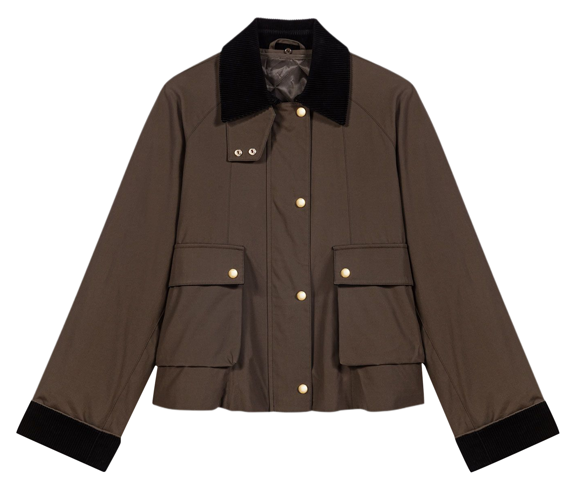 Blouson trapèze en coton MAJE Kaki