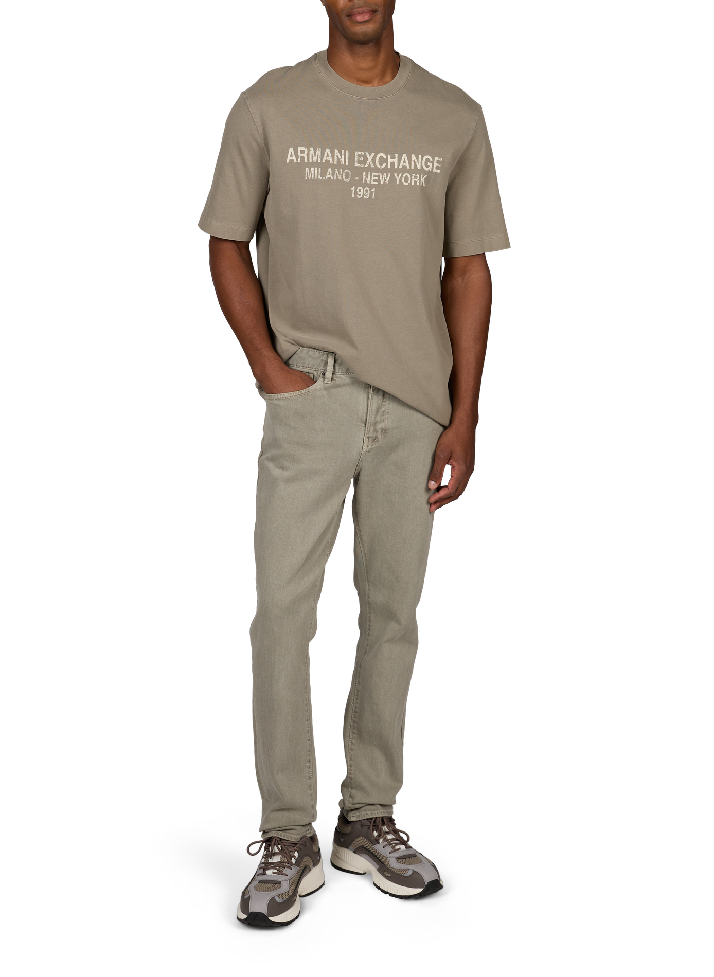 Armani Exchange Slim Fit Jeans XM000070 AF27185 ARMANI EXCHANGE Beige