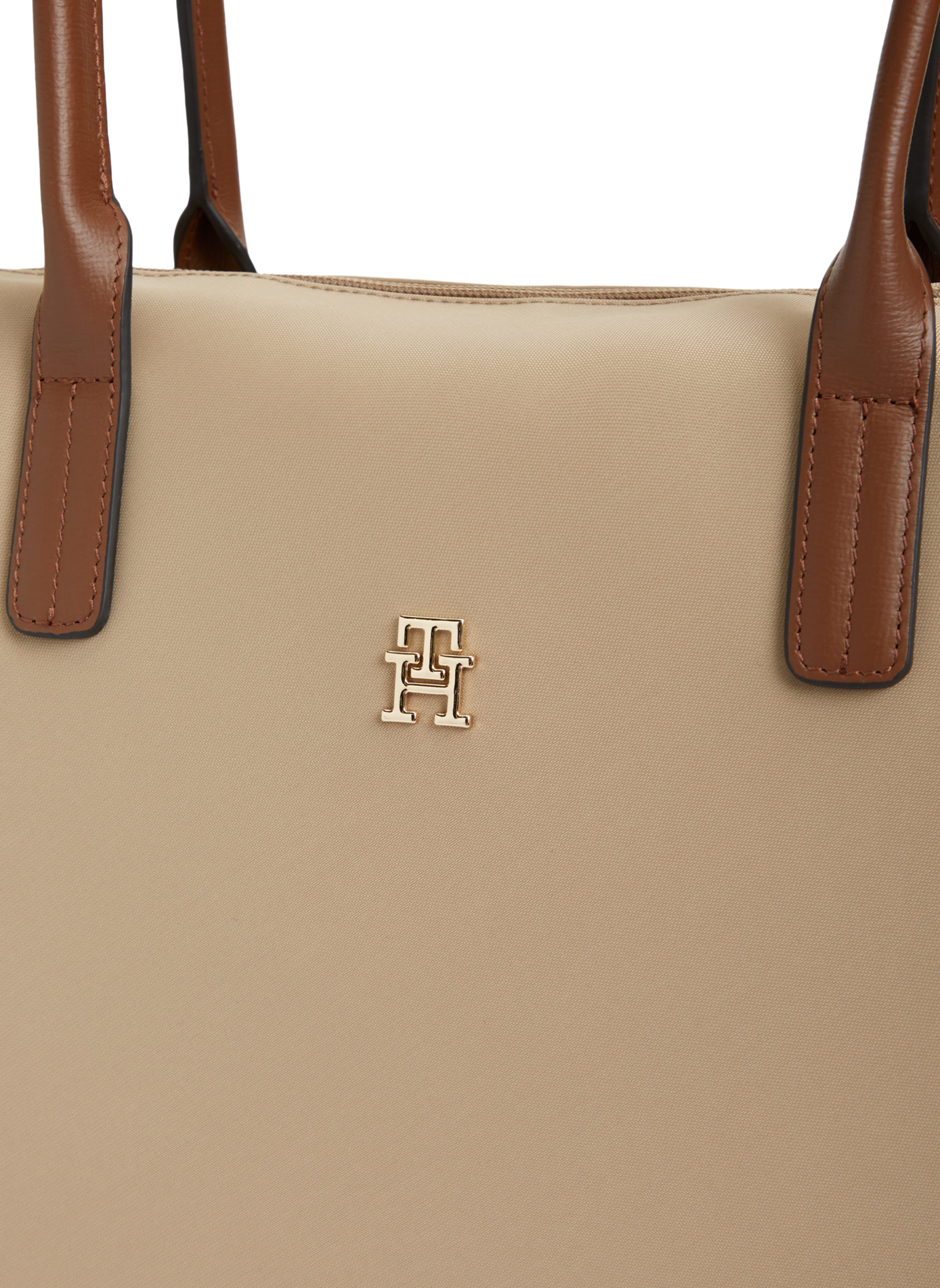 Einfarbige Schultertasche TOMMY HILFIGER Beige