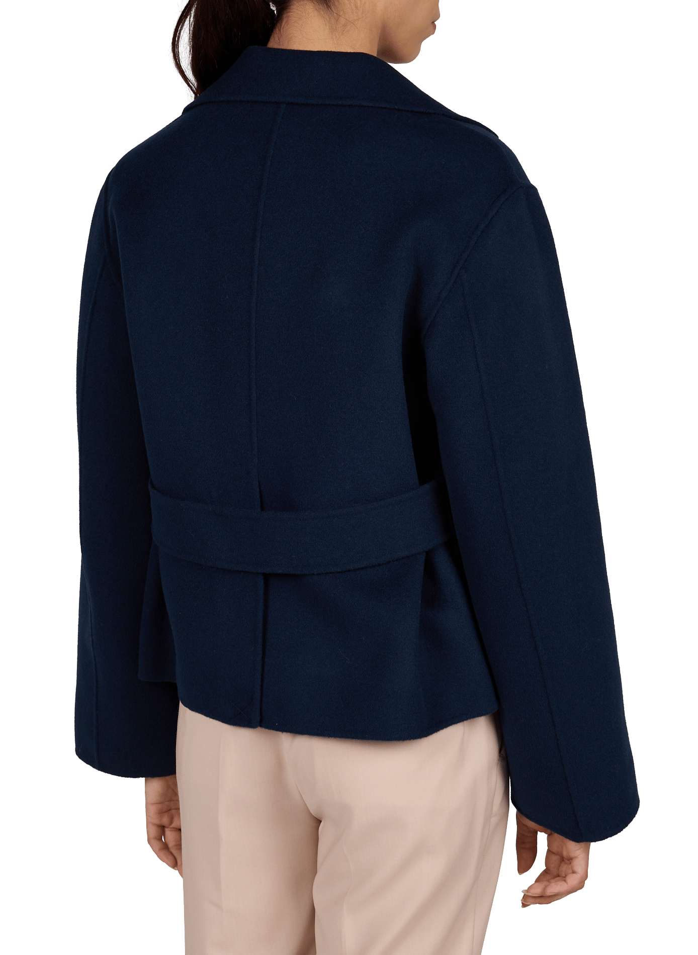 Gerade Wollmischweste mit Gürtel MAX MARA WEEK END Blau