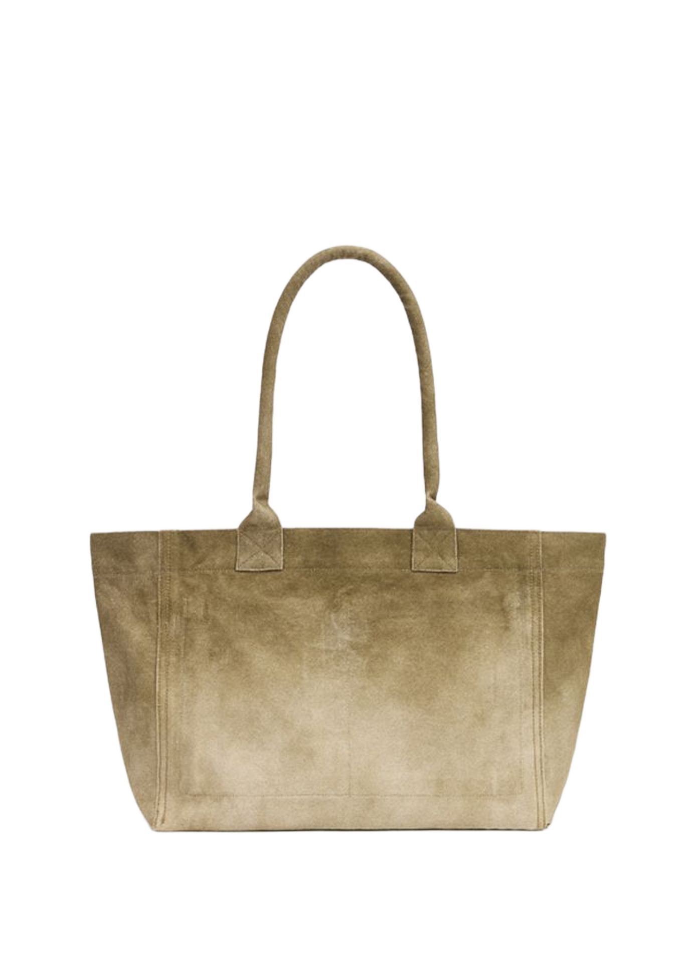 Einkaufstasche aus Baumwolle mit Reißverschluss und Logo ISABEL MARANT Khaki