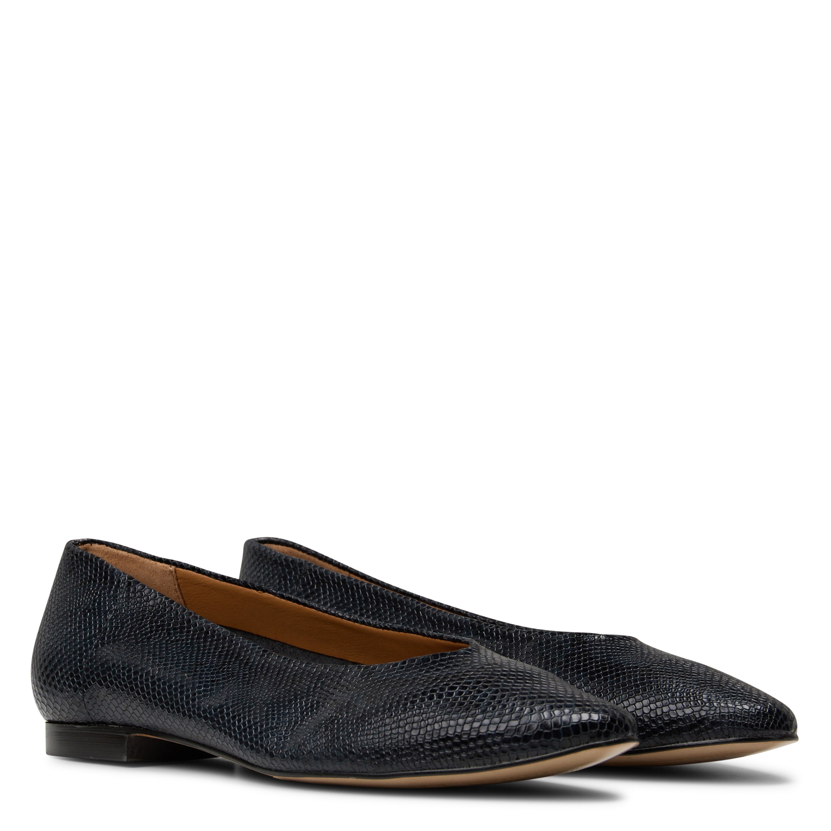 Ballerines en cuir effet python mona MAISON 123 Noir