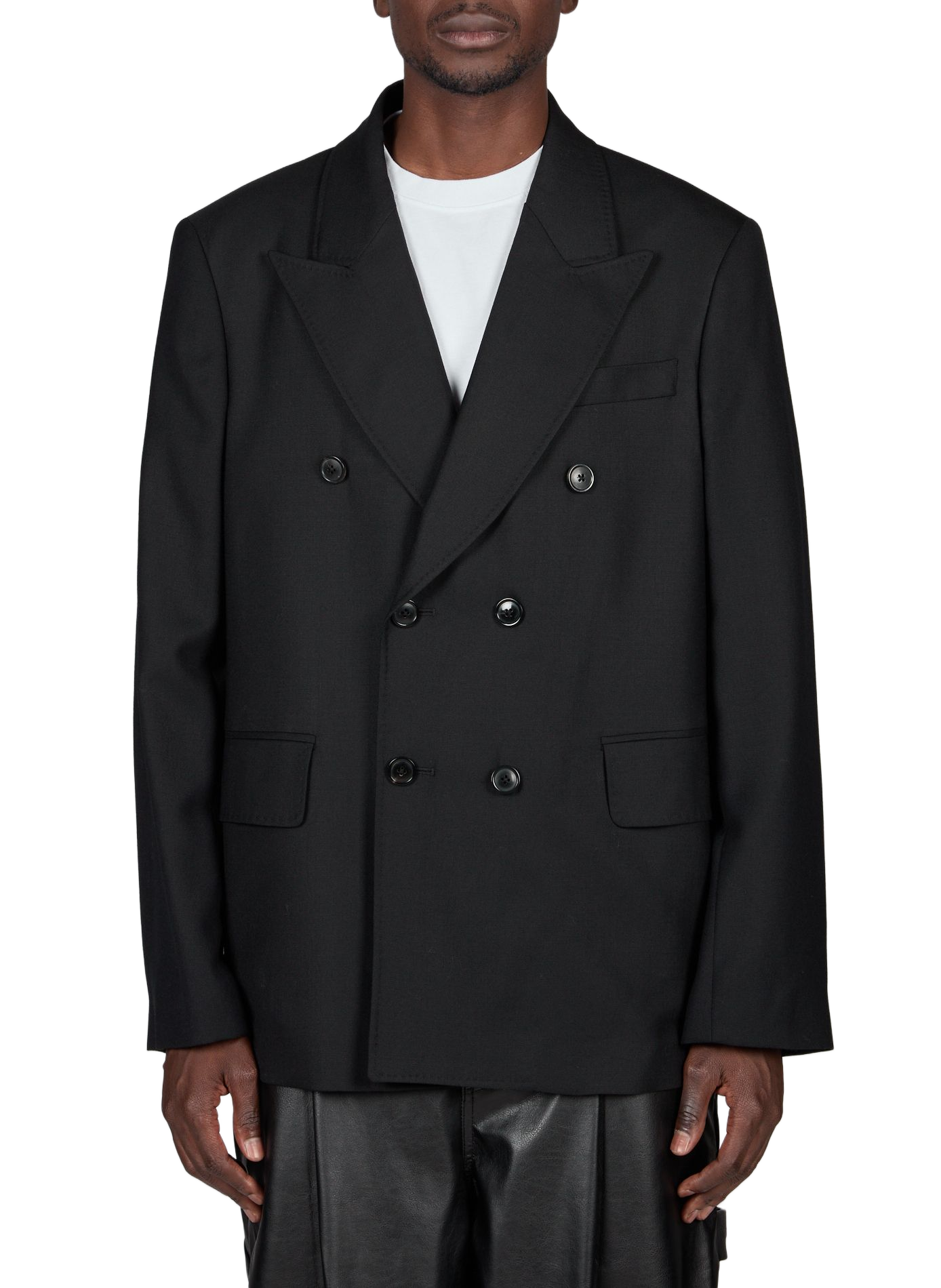 Straight wool blazer with a tailored collar OUR LEGACY Black