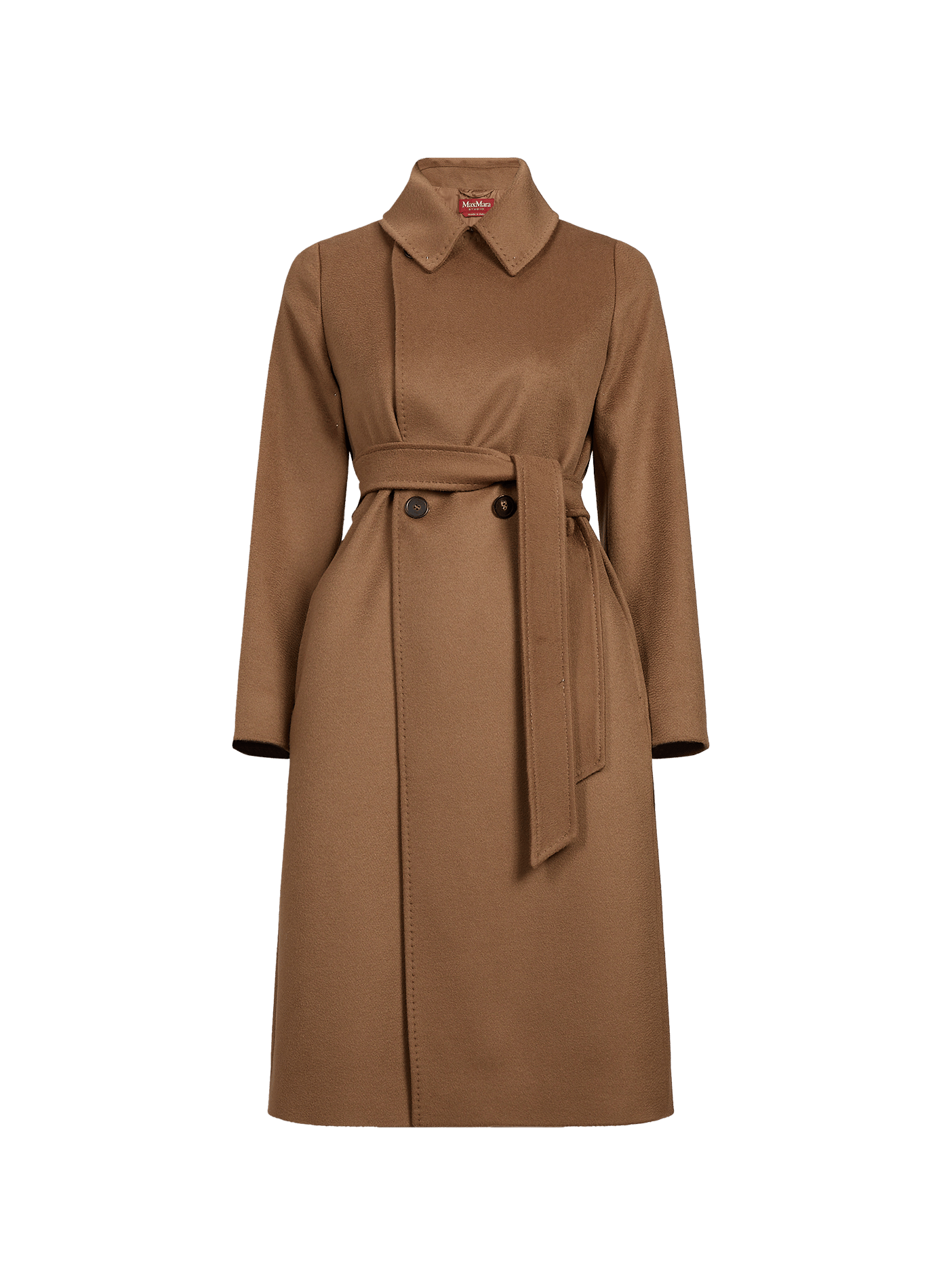 Straight wool coat MAX MARA STUDIO Brown