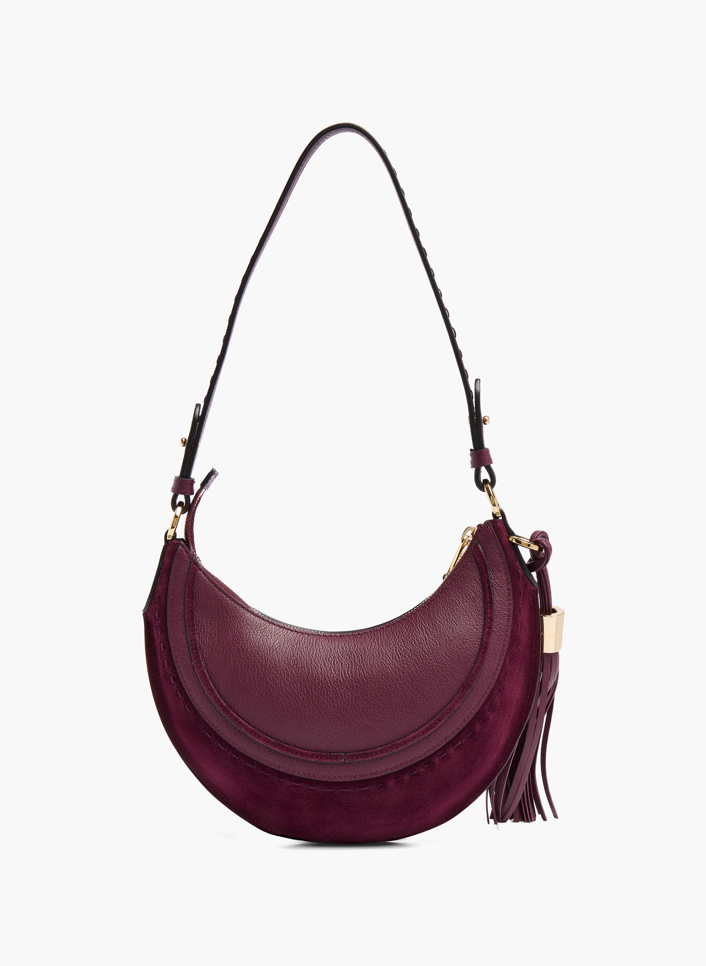 Sac hobo hoboheme de lancel en animation suede : cuirs de vachette suede & graine LANCEL Violet