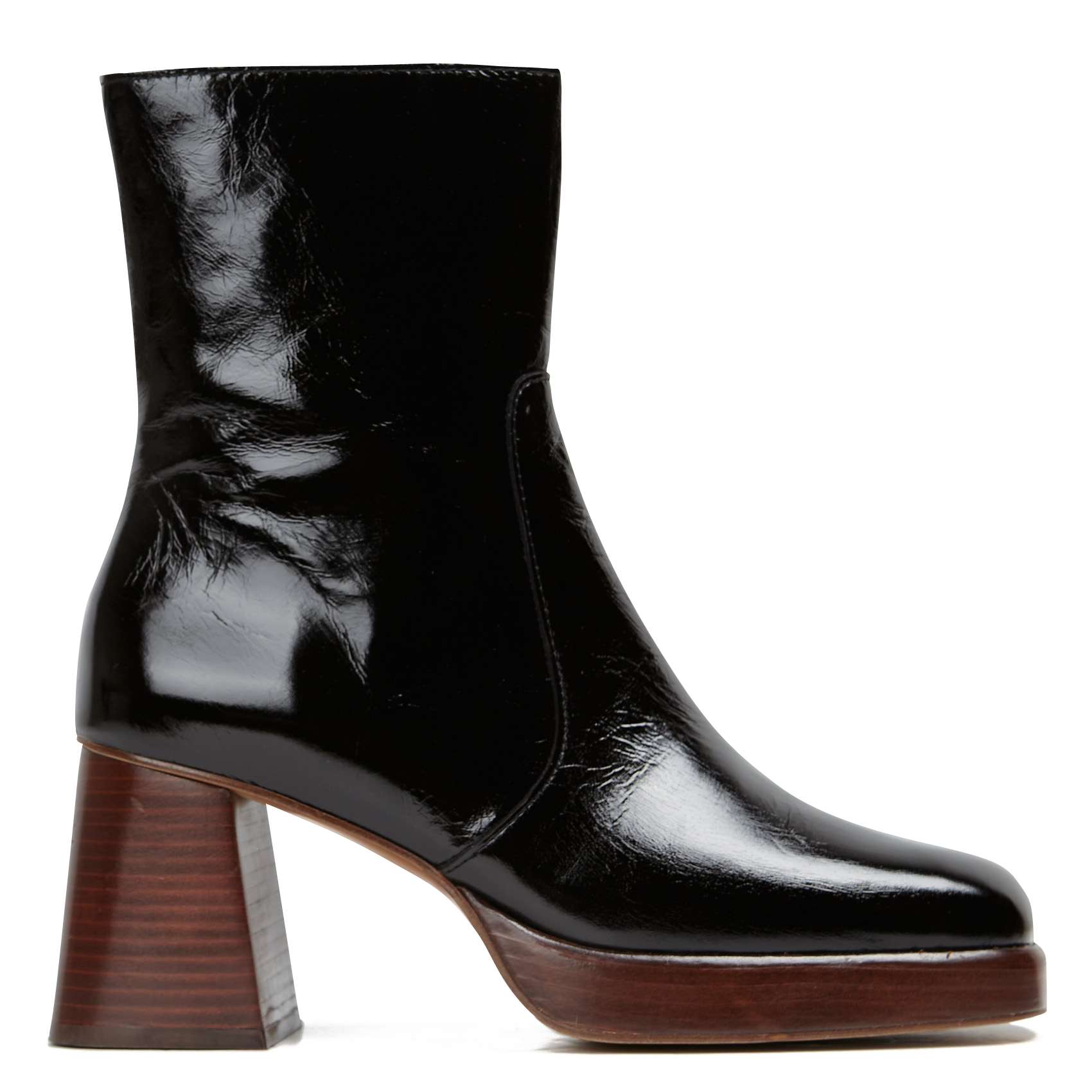 Bottines talons hauts en cuir brigand JONAK Noir