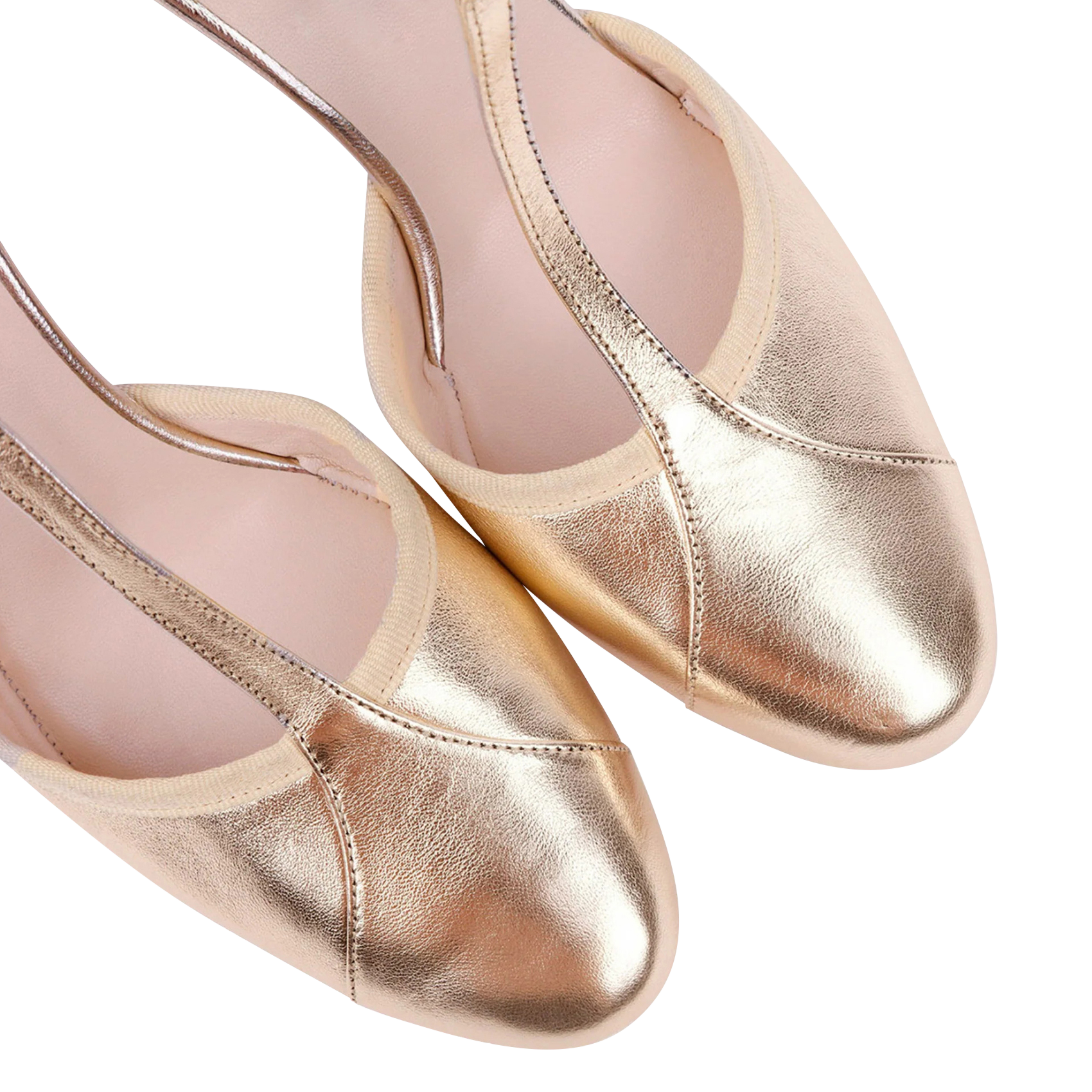 Escarpins en cuir métallisé REPETTO Doré