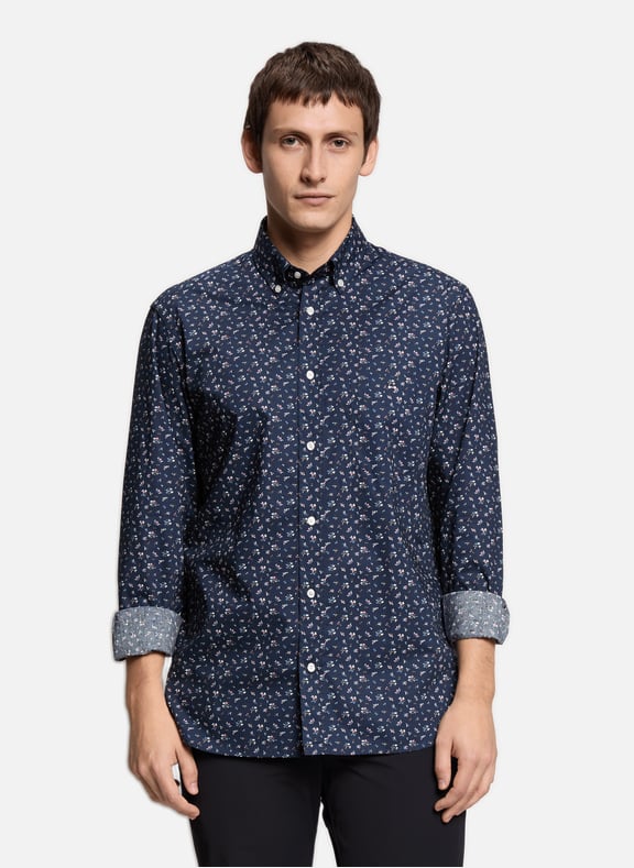 Cotton patterned shirt Blue by EDEN PARK EDEN PARK Cotton patterned shirt Blue