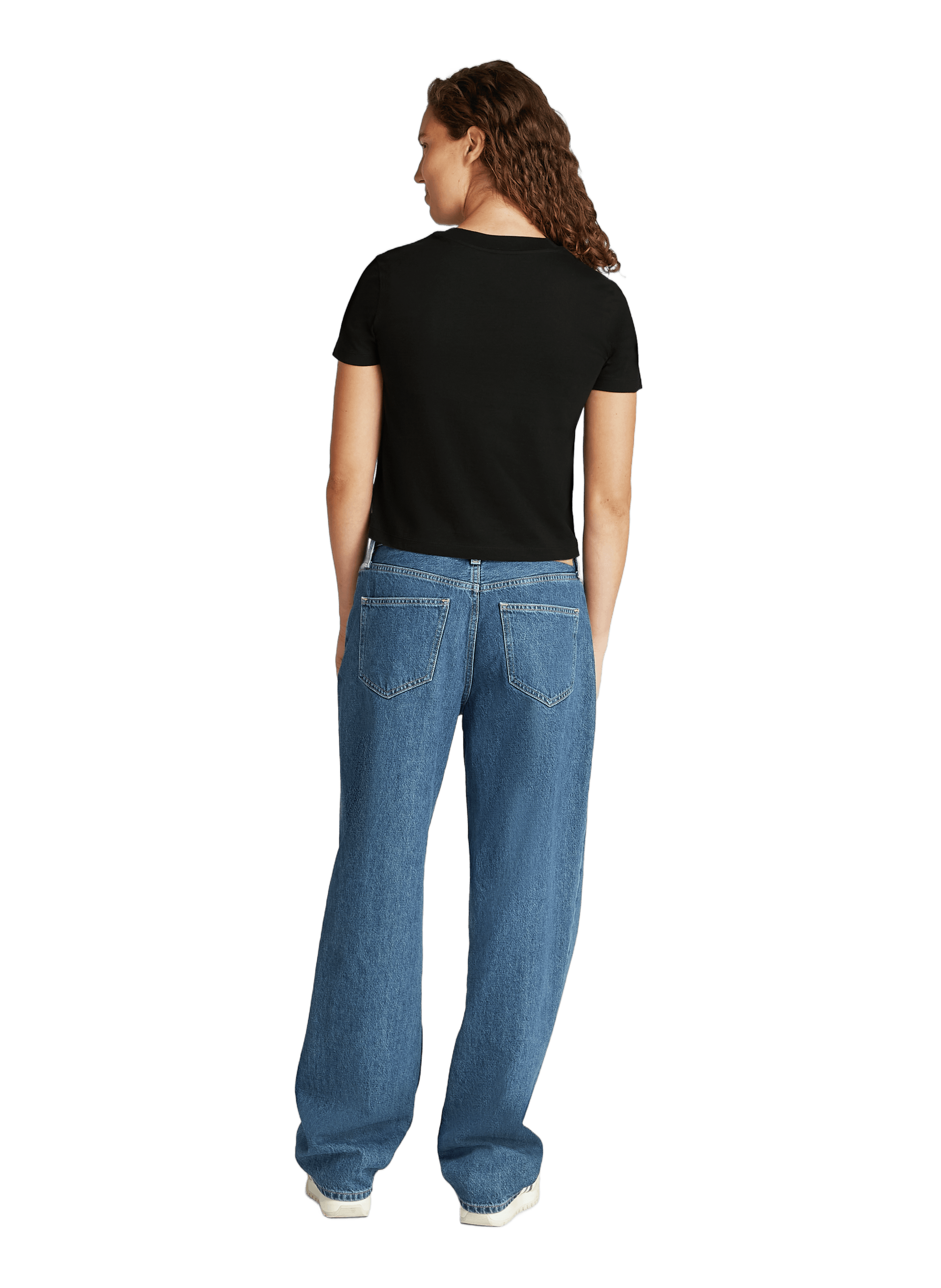 T-shirt brodé en coton  CALVIN KLEIN Noir