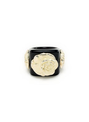 Bague Black on Silver Roseton  LA MANSO Bague Black on Silver Roseton  LA MANSO