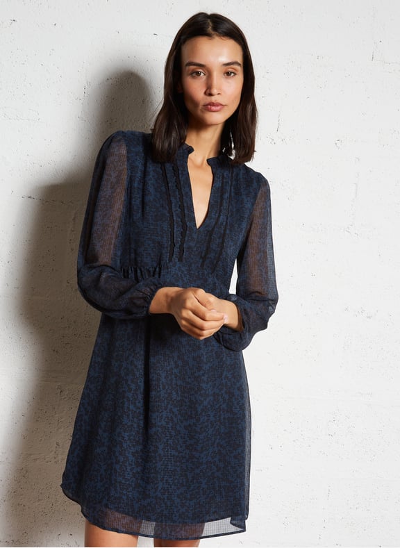 Robe courte imprimée lyne Bleu by MAISON 123 MAISON 123 Robe courte imprimée lyne Bleu