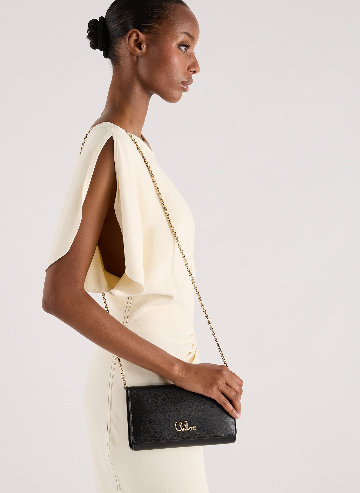 Pochette à bandoulière en cuir  CHLOÉ Noir