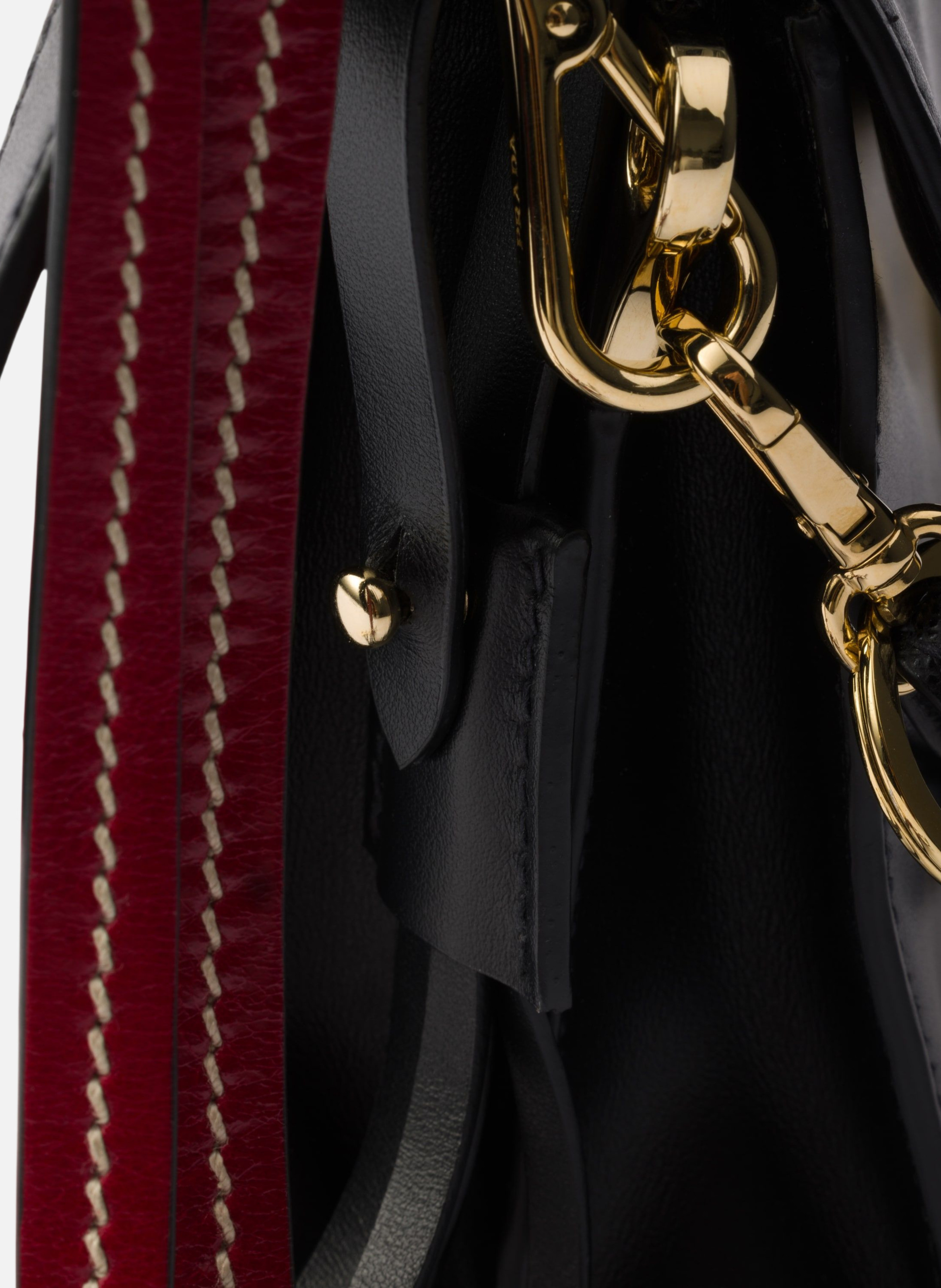 Petit sac porté épaule prada soft sound en cuir av PRADA Noir