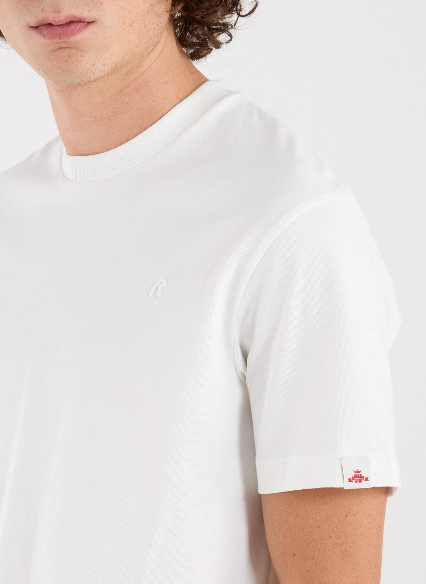 T-shirt droit en coton REPLAY Blanc
