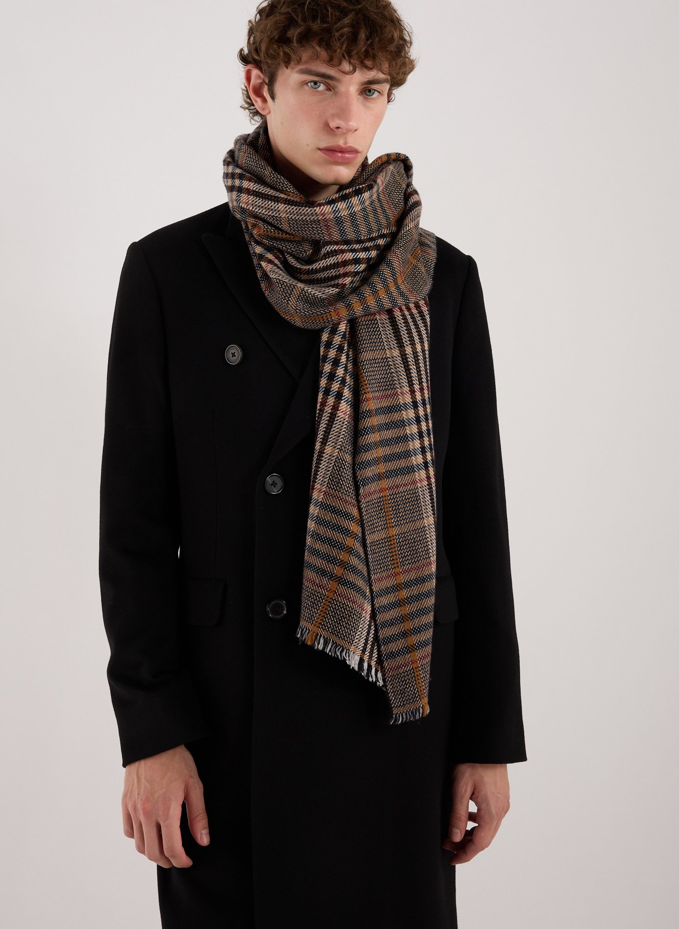 Straight cut coat in wool and cashmere blend PAUL SMITH Black