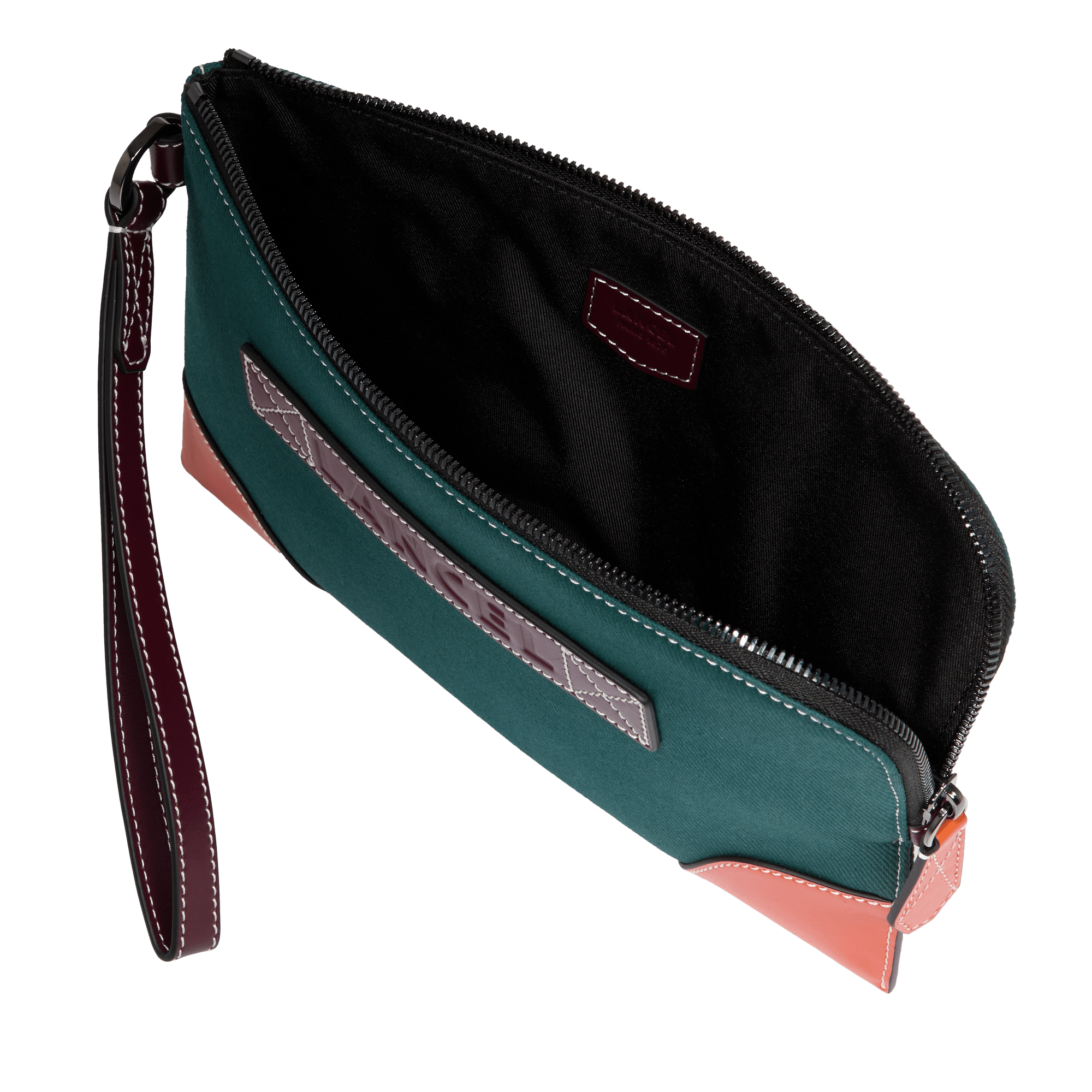 Pochette zippée s avec dragonne escapade de lancel en cuir LANCEL Vert