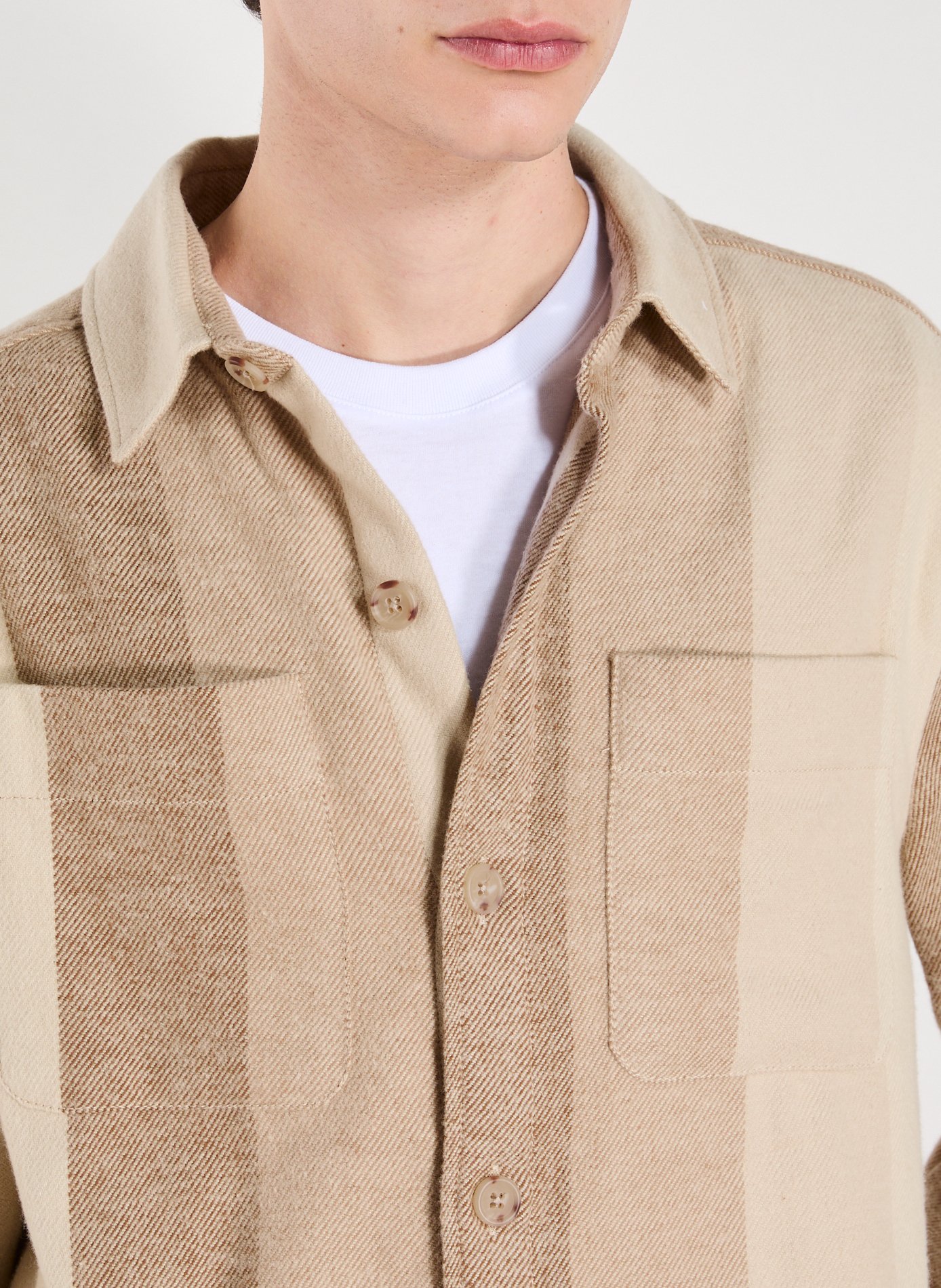  Cotton shirt FAGUO Beige