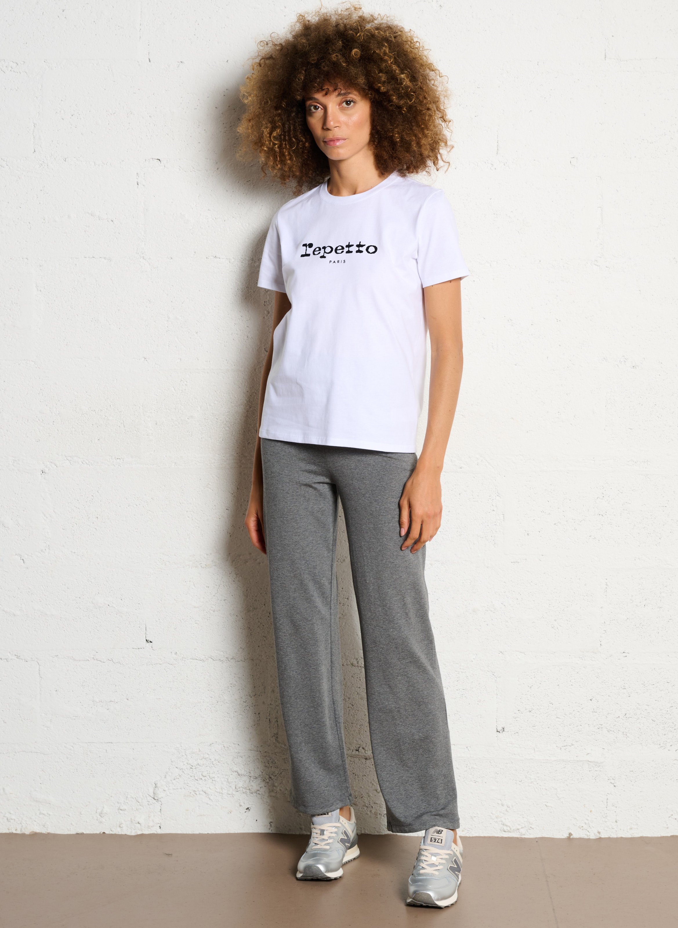 Tee-shirt col rond Blanc