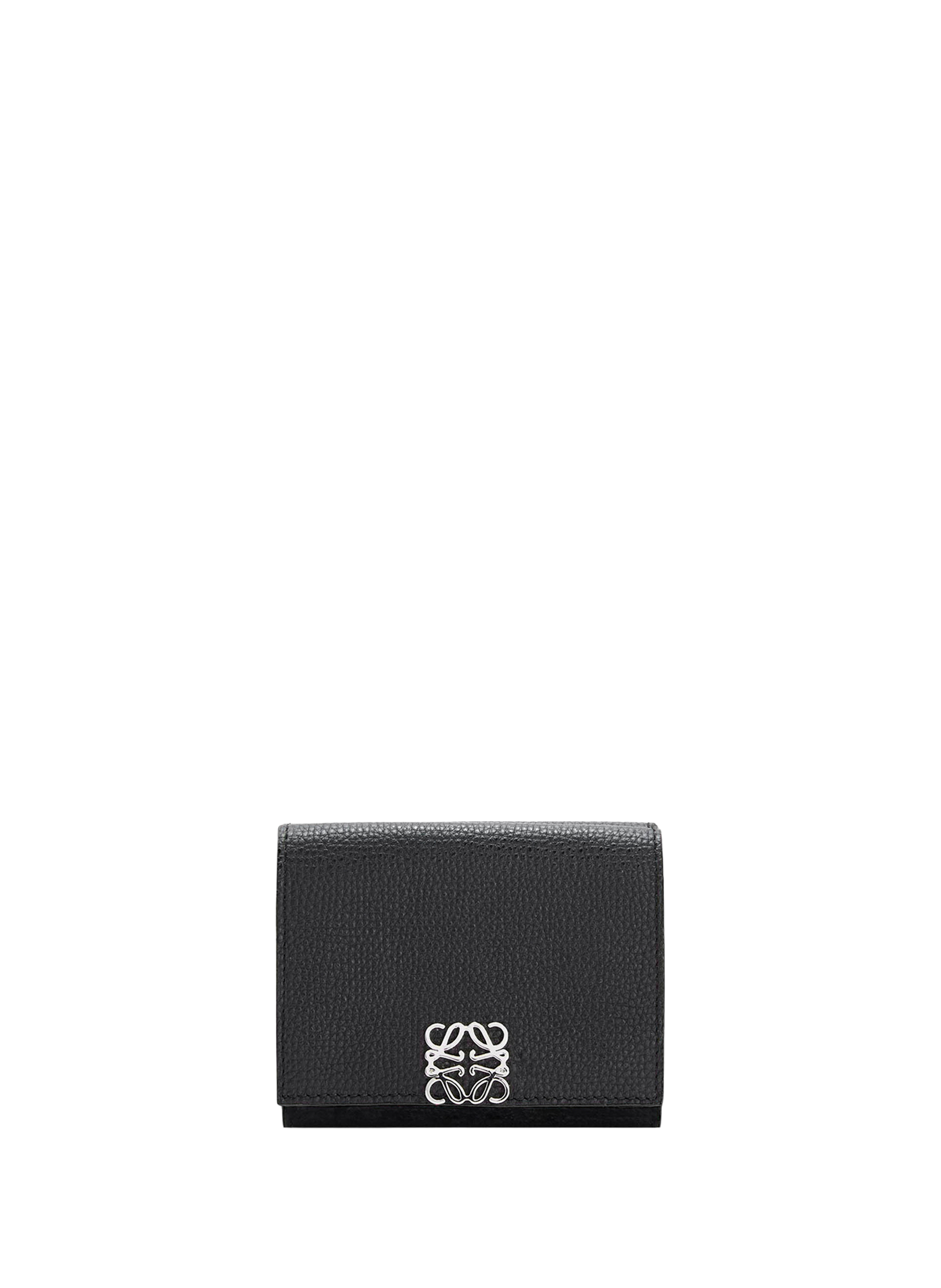 LOEWE Three-fold Anagram calfskin leather wallet Black