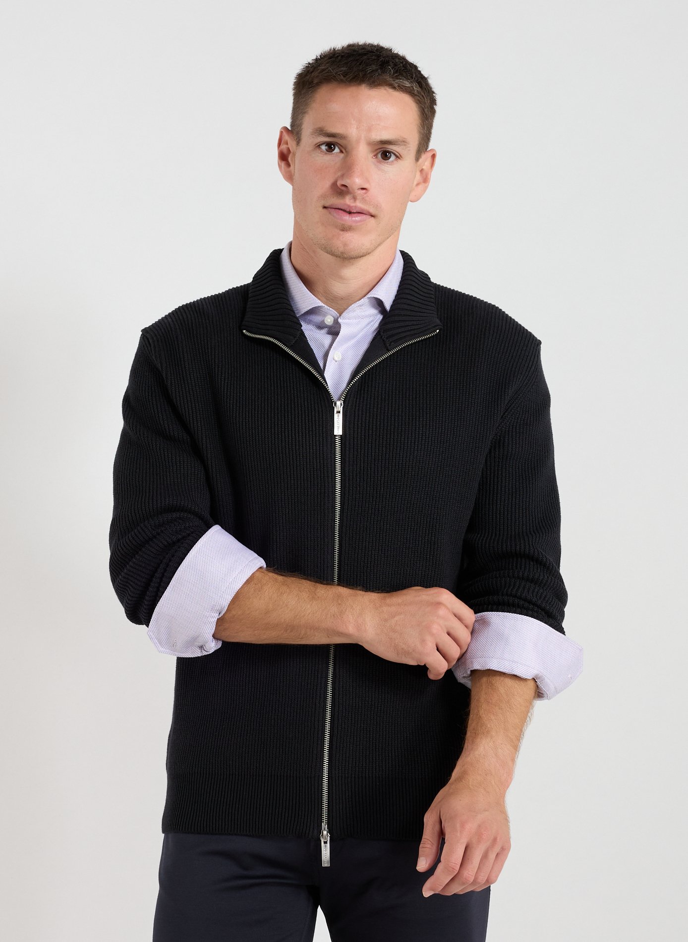 STRELLSON Cotton blend jacket Black
