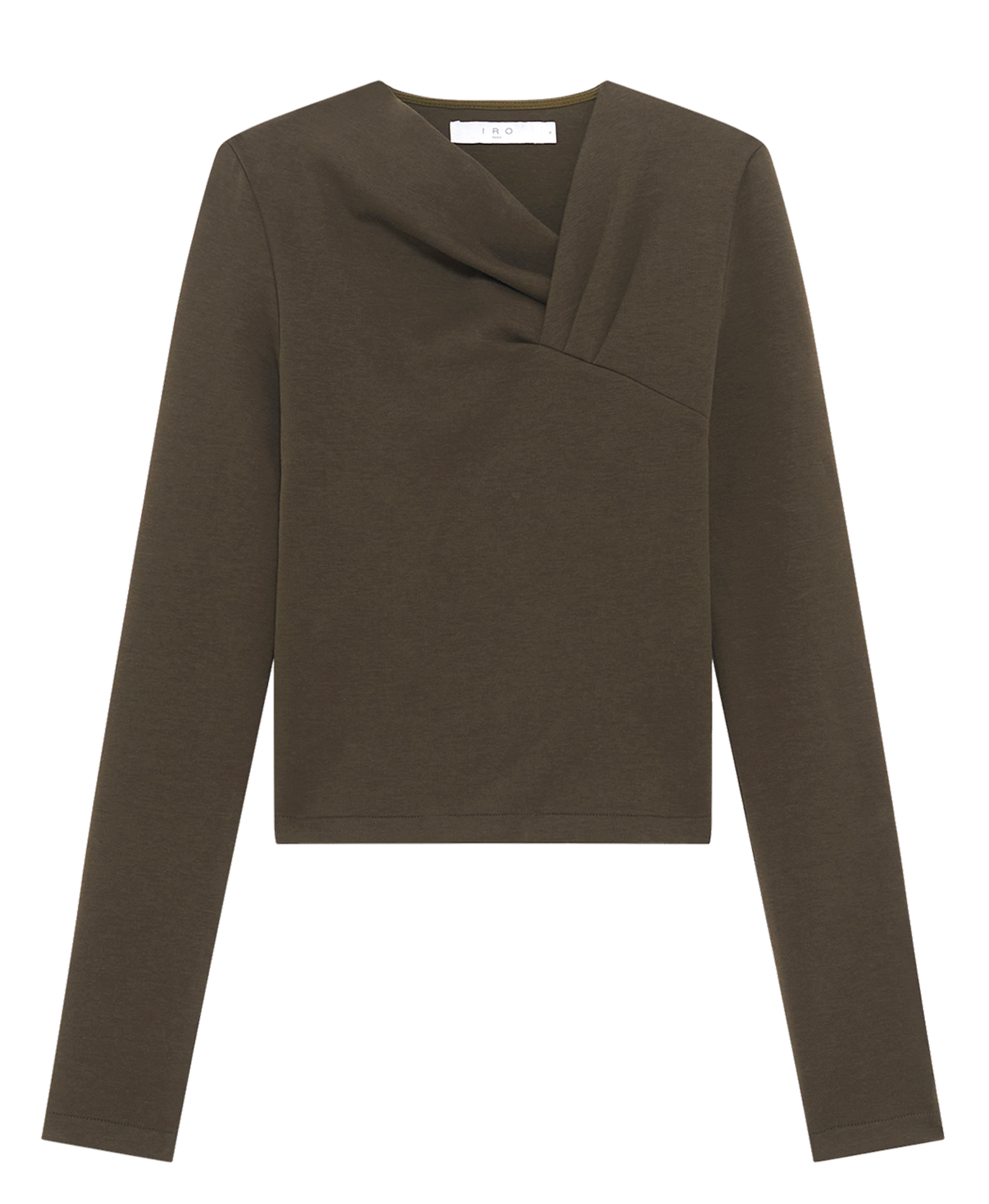 Top ajusté col asymétrique mala IRO Kaki