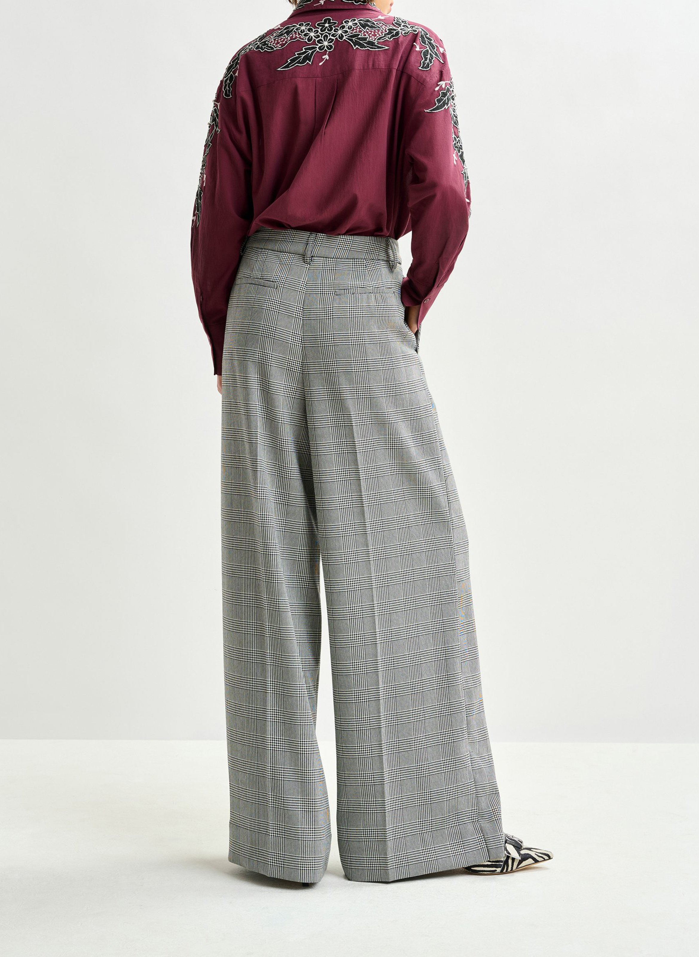 Pantalon large rayé invest ESSENTIEL ANTWERP Gris